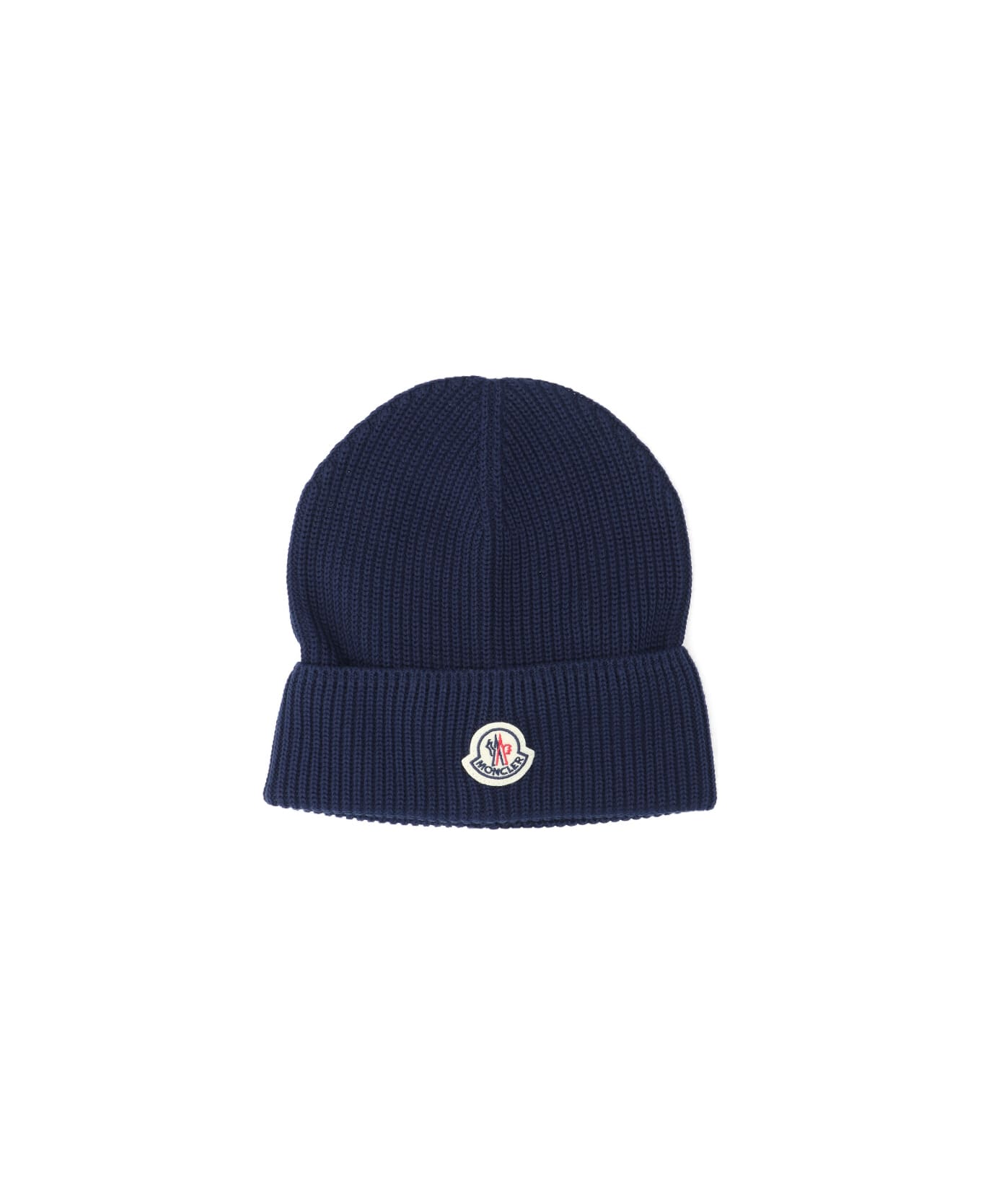Moncler Logo Beanie - Blue