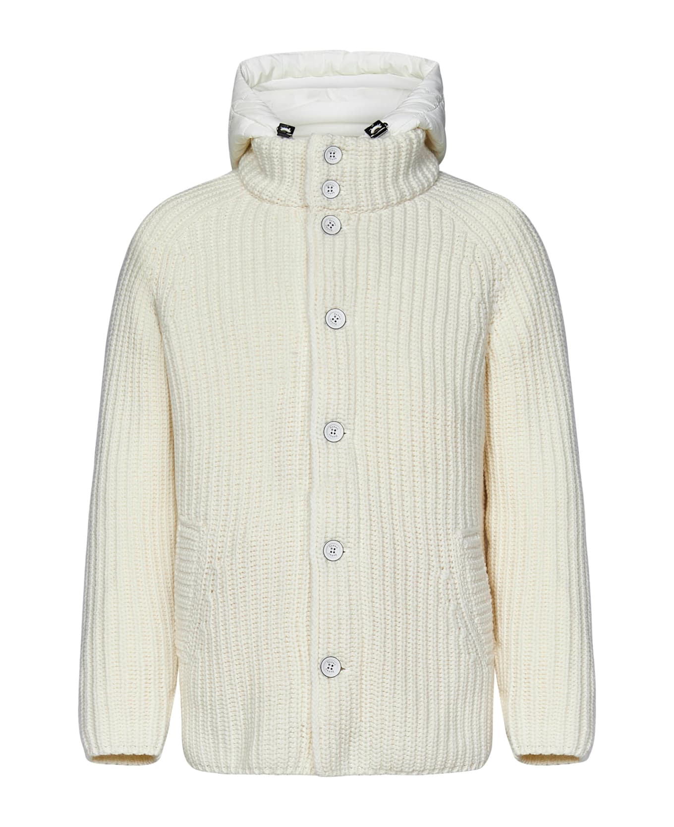 Herno Knitted Bomber Jacket - White