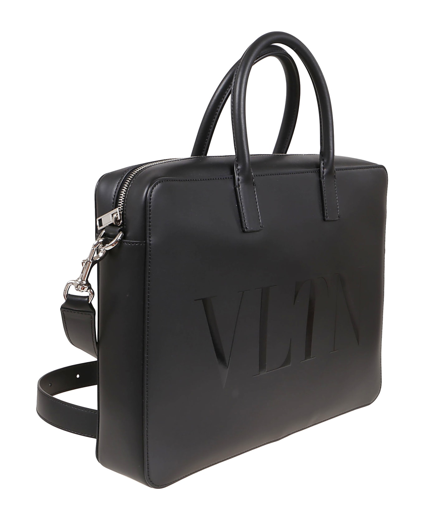 Valentino Garavani Double Handle Briefcase Bag - No Nero
