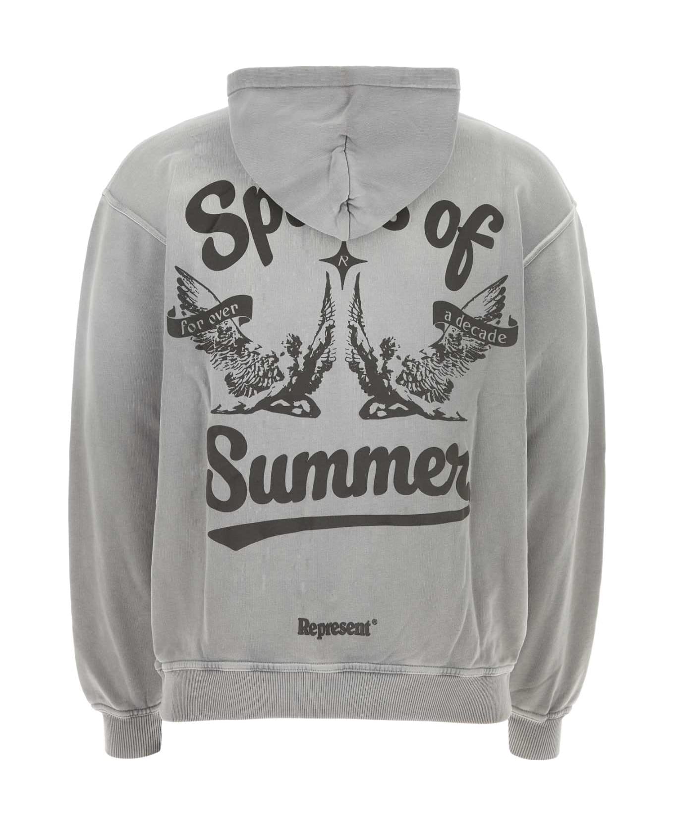 REPRESENT Grey Cotton Spirits Of Summer Sweatshirt - ULTIMATEGREY