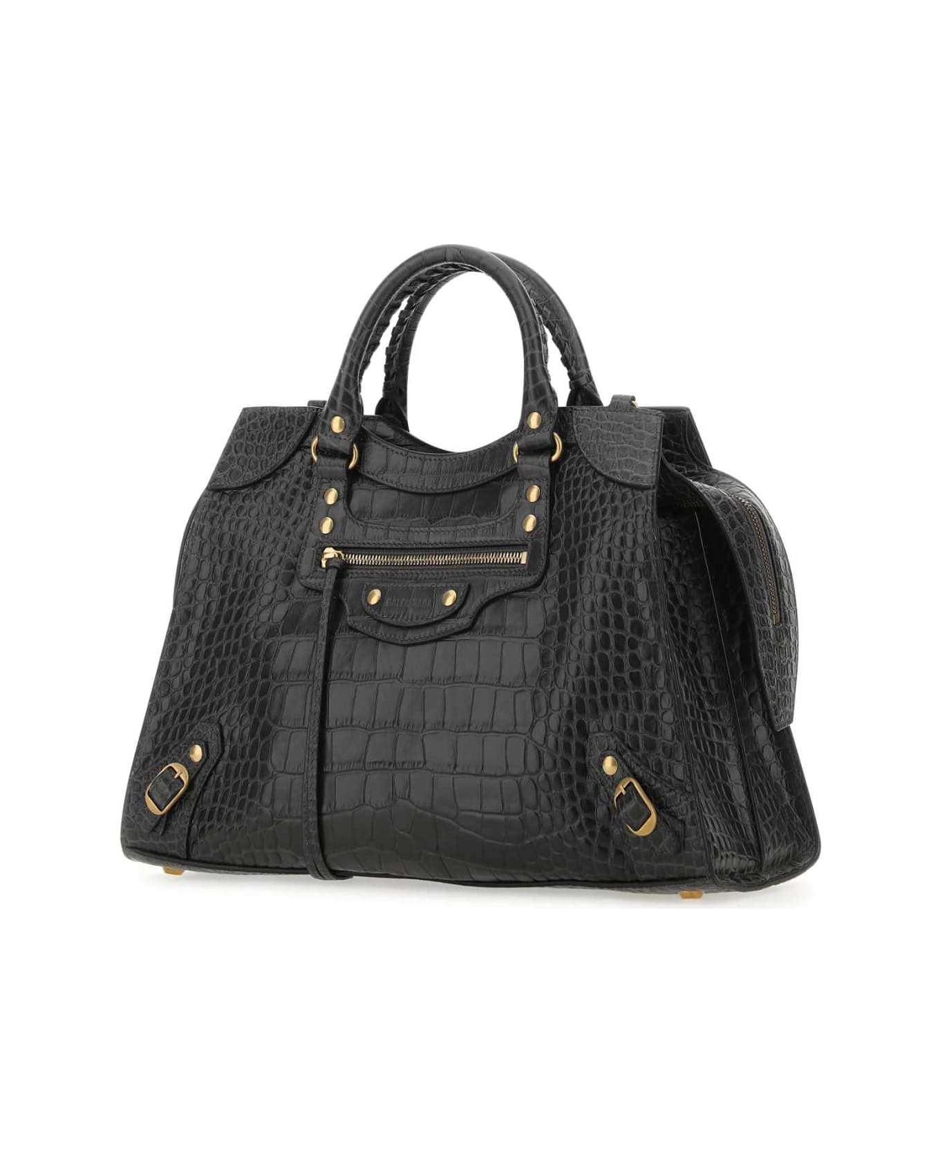 Balenciaga Charcoal Leather Neo Classic City Handbag - DARK GREY