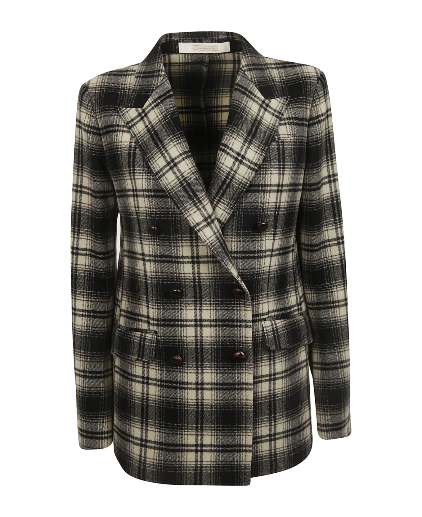 Massimo Alba Checked Blazer - Charcoal