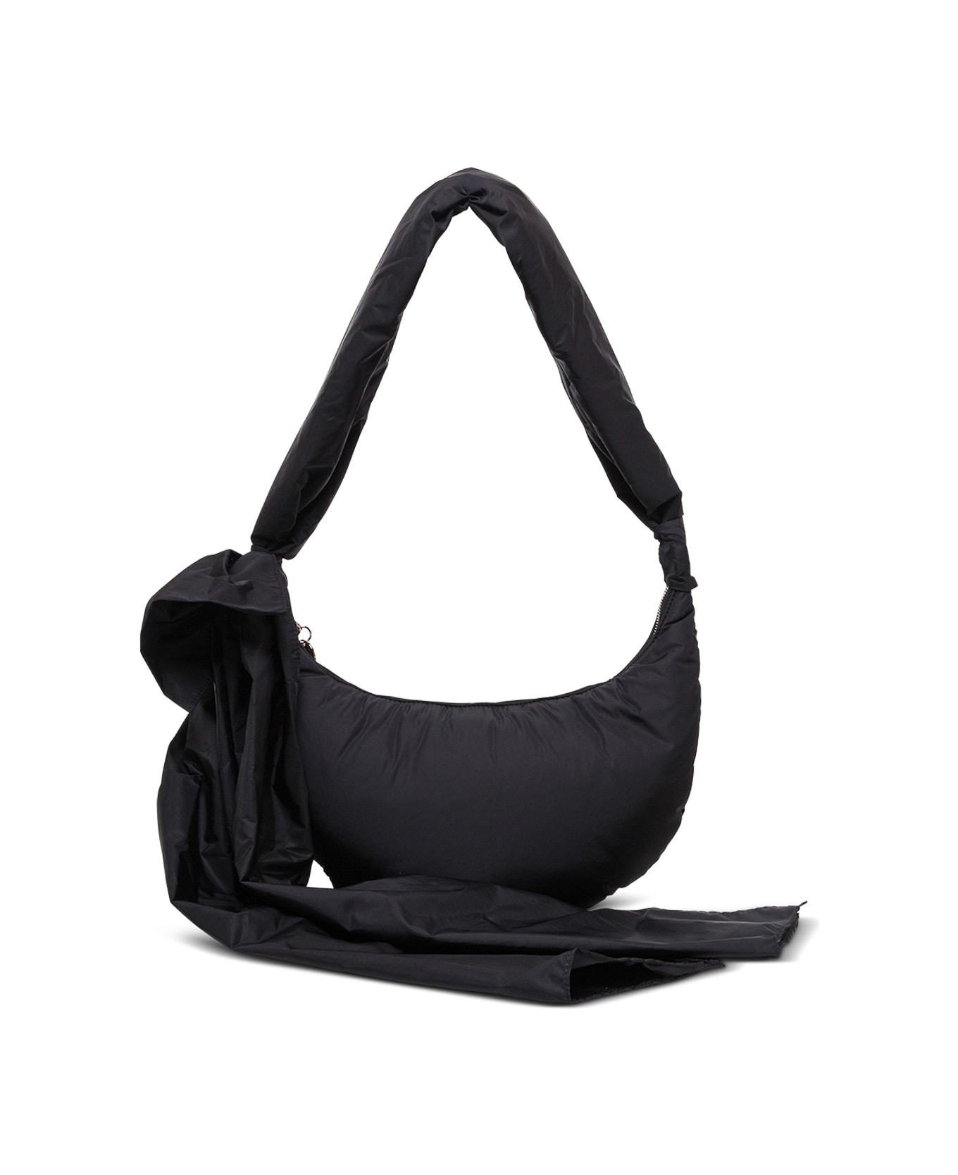 RED Valentino Hobo Black Nylon Shoulder Bag - Black