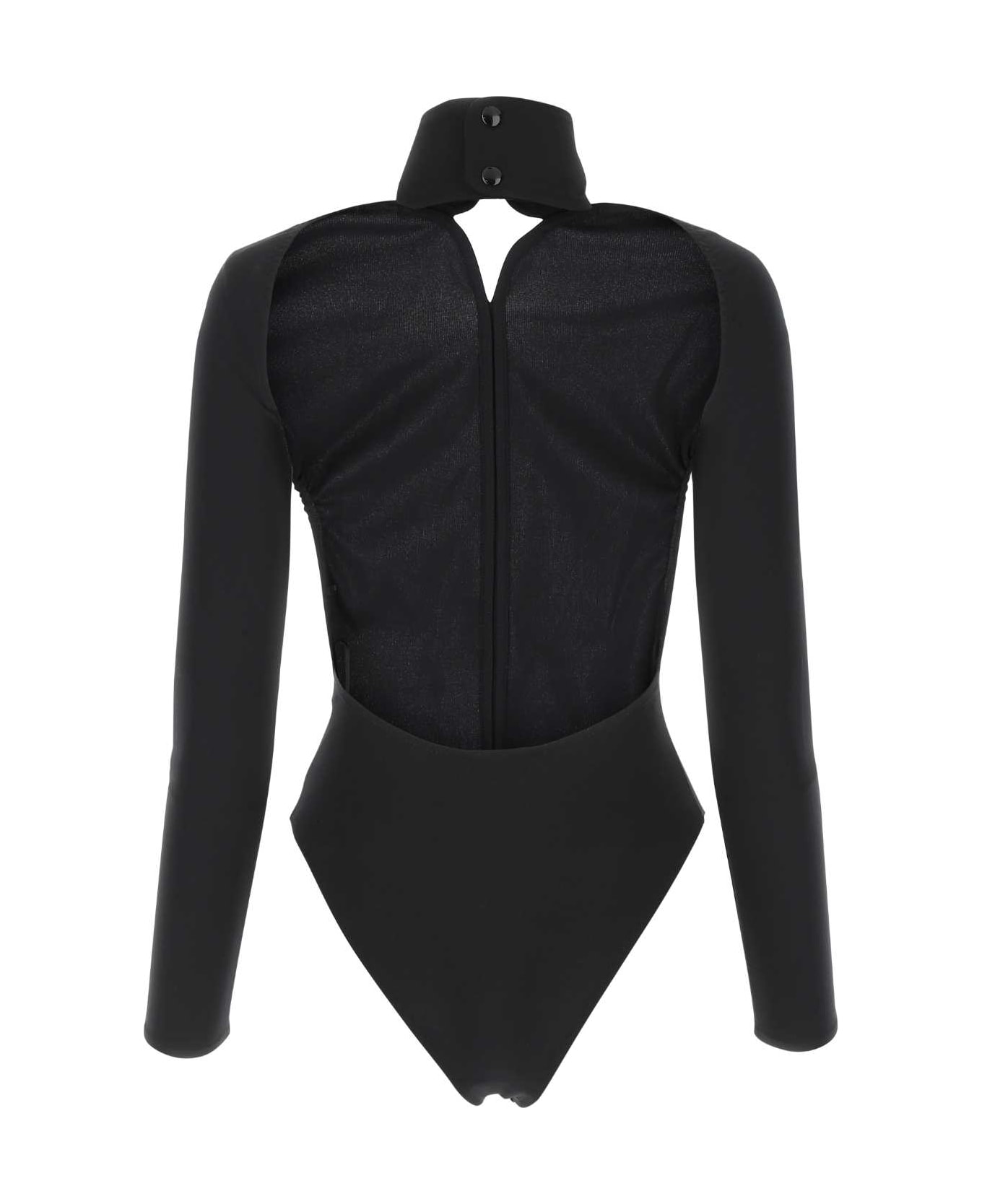 Courrèges Black Stretch Viscose Blend Bodysuit - 9999