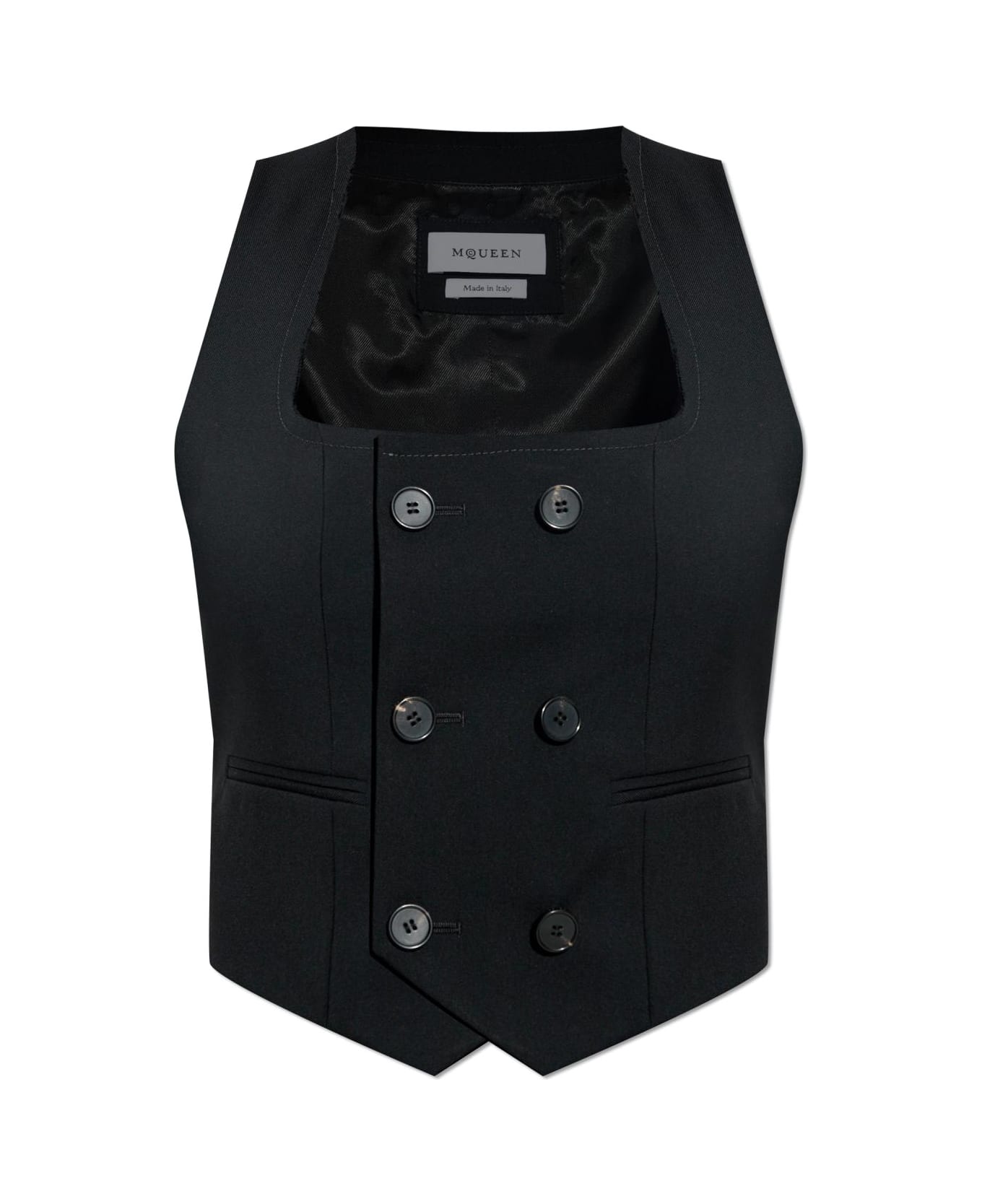 Alexander McQueen Wool Vest - BLACK