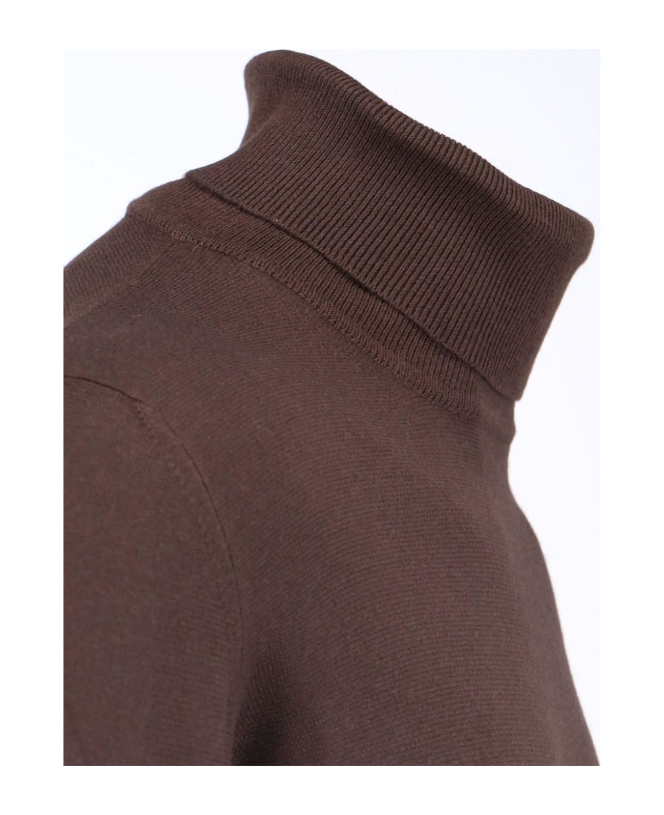 Loro Piana Turtle-neck Sweater - CHOCOLATE NOIRE