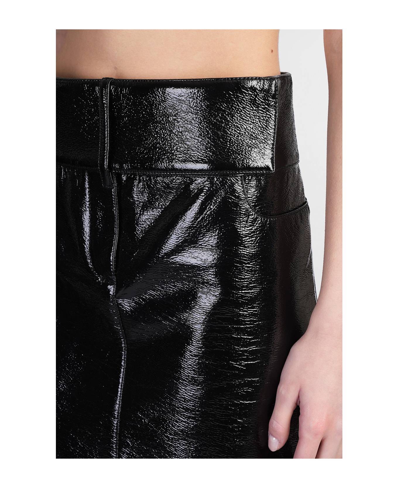 Courrèges Skirt In Black Polyuretan - black