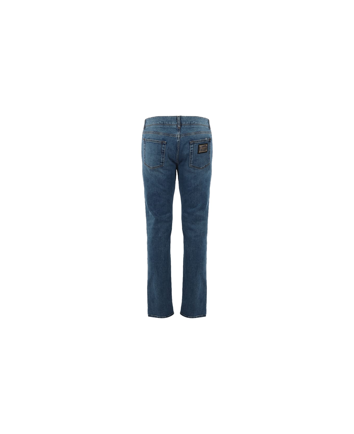 Dolce & Gabbana Mid Blue Wash Slim-fit Stretch Jeans - Blue