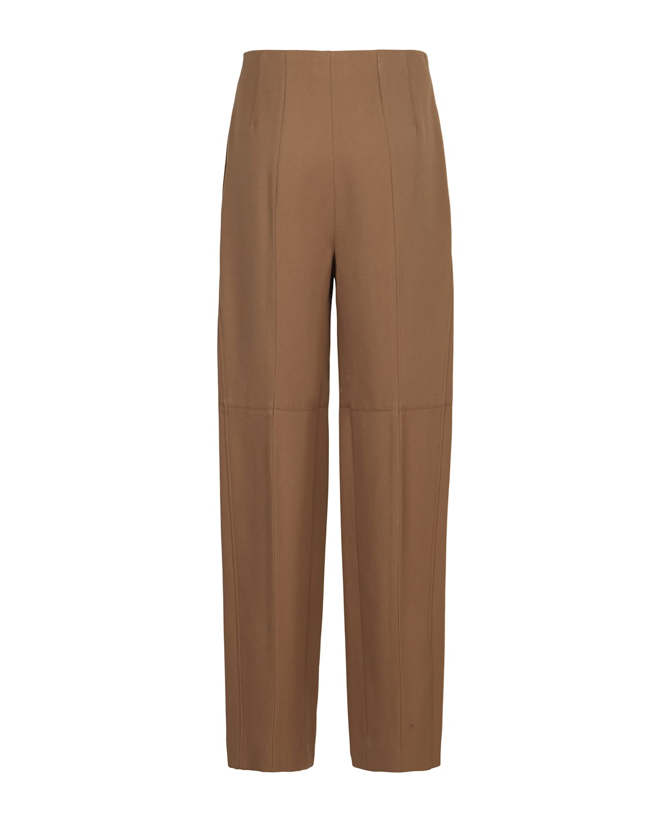 Victoria Beckham Oversized Wool Trousers - Beige