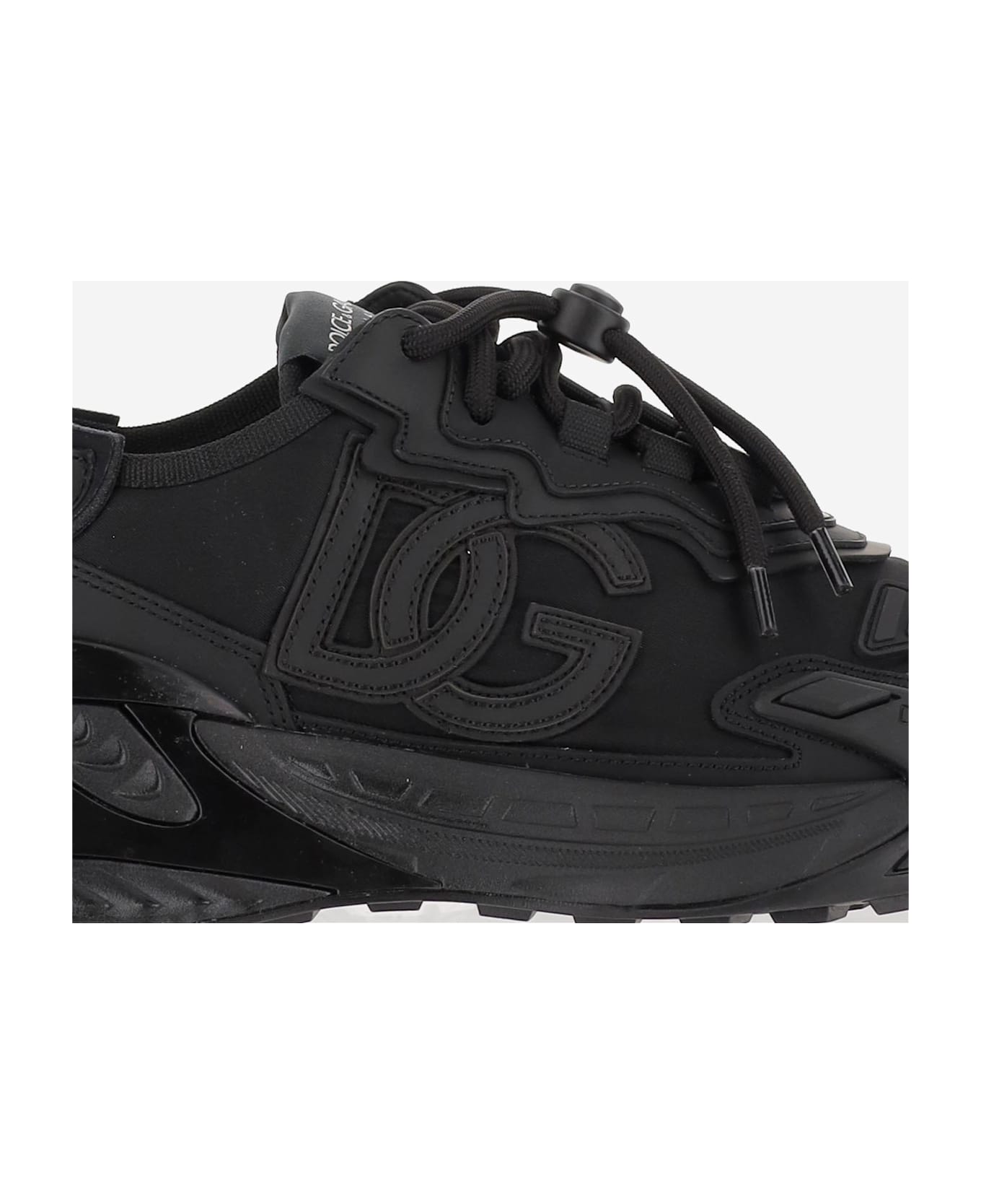 Dolce 
Gabbana Chunky Sneakers With Embroidered Logo - Black