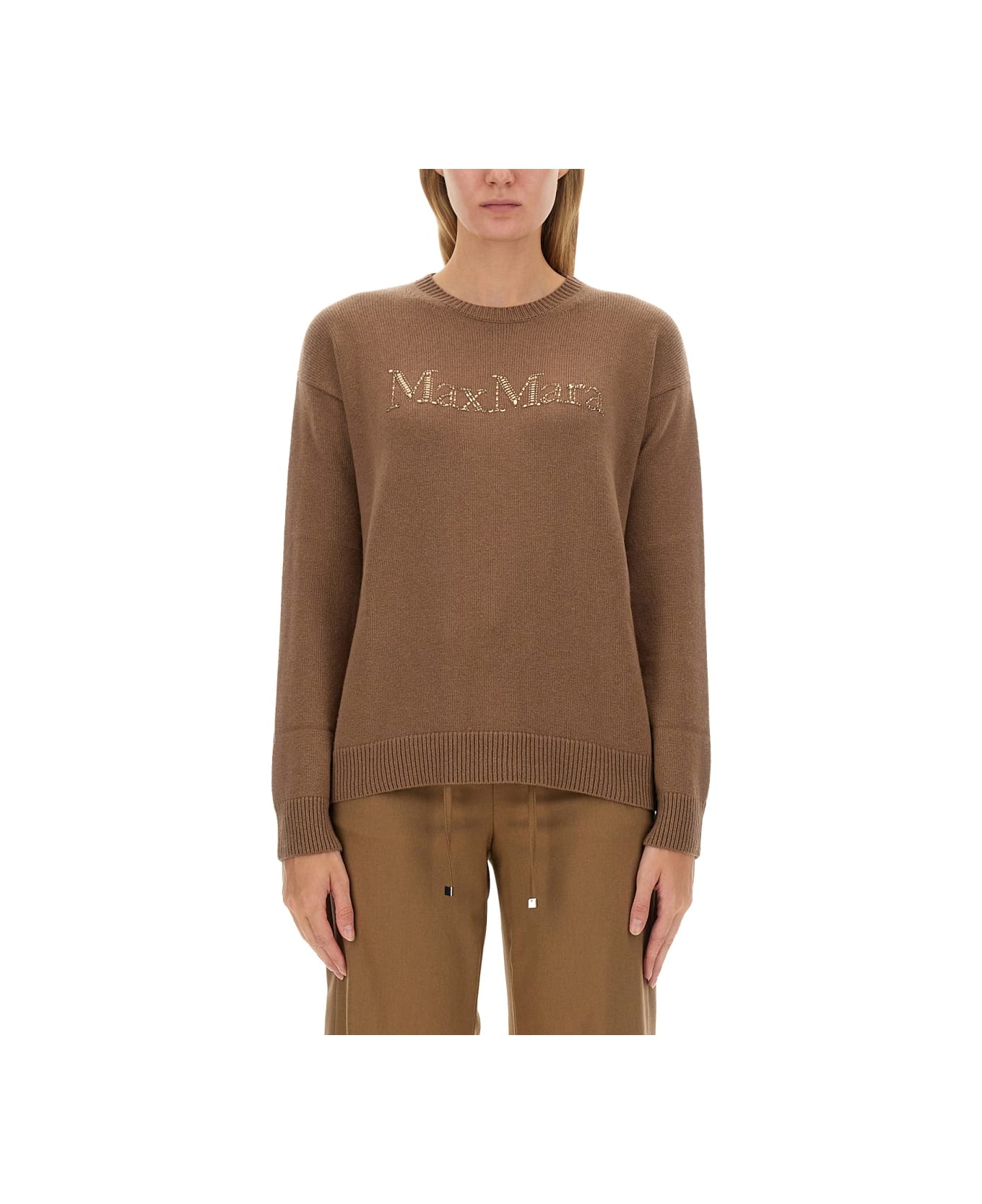 'S Max Mara Jersey 'kassel' - BEIGE