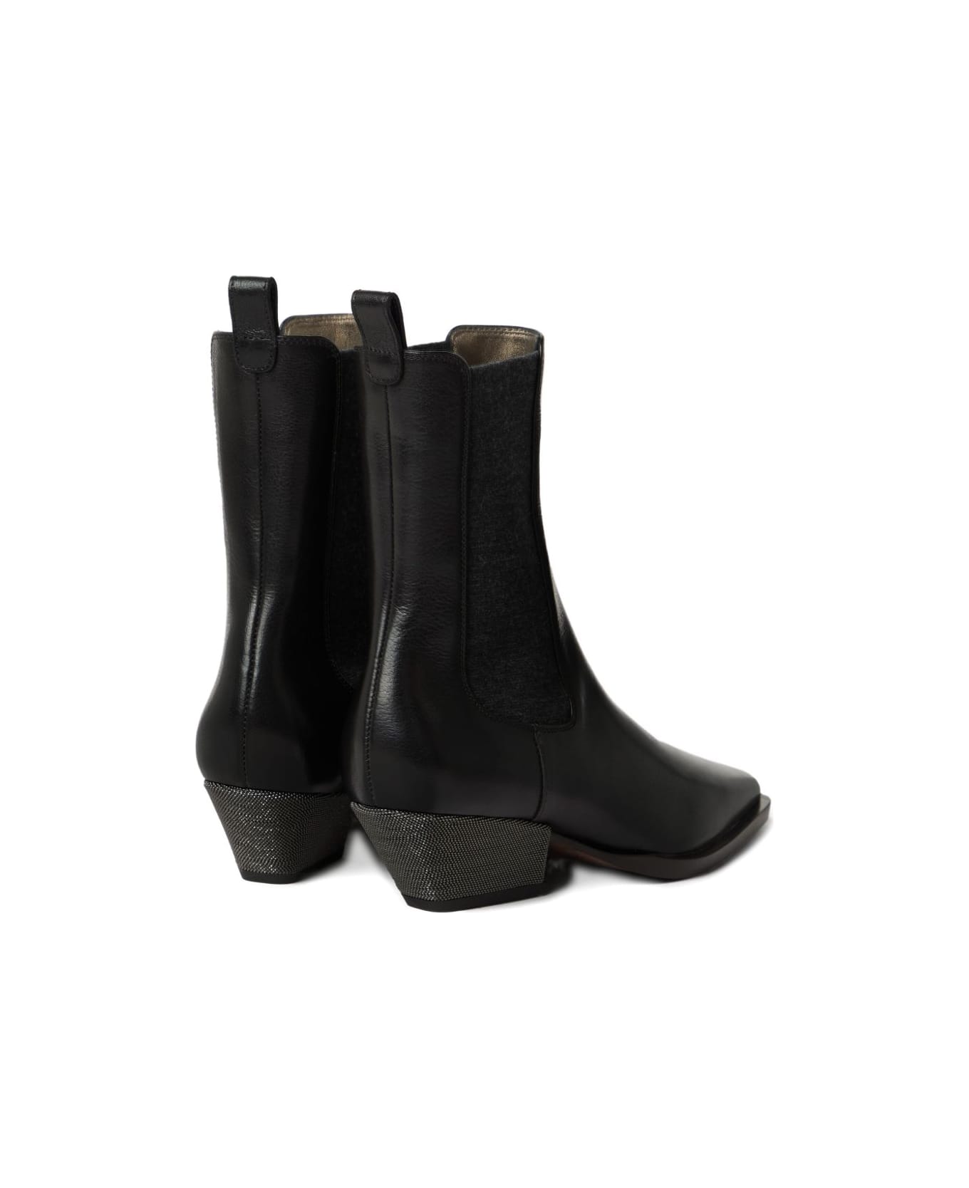 Brunello Cucinelli Leather Boots - Black