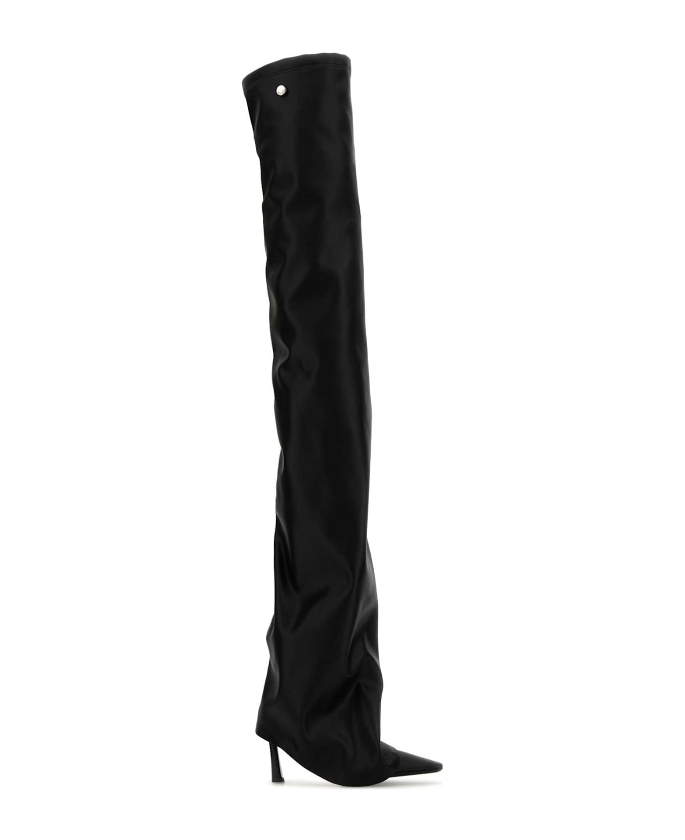 The Attico Black Synthetic Leather Robin Otk Boots - Black
