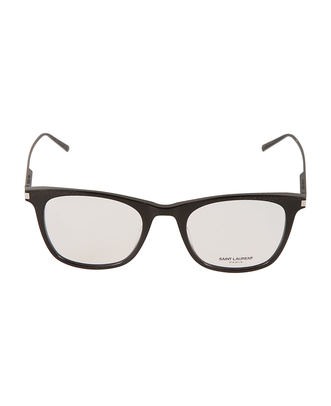 Saint Laurent Eyewear Logo Wayfarer Frame - Black アイウェア