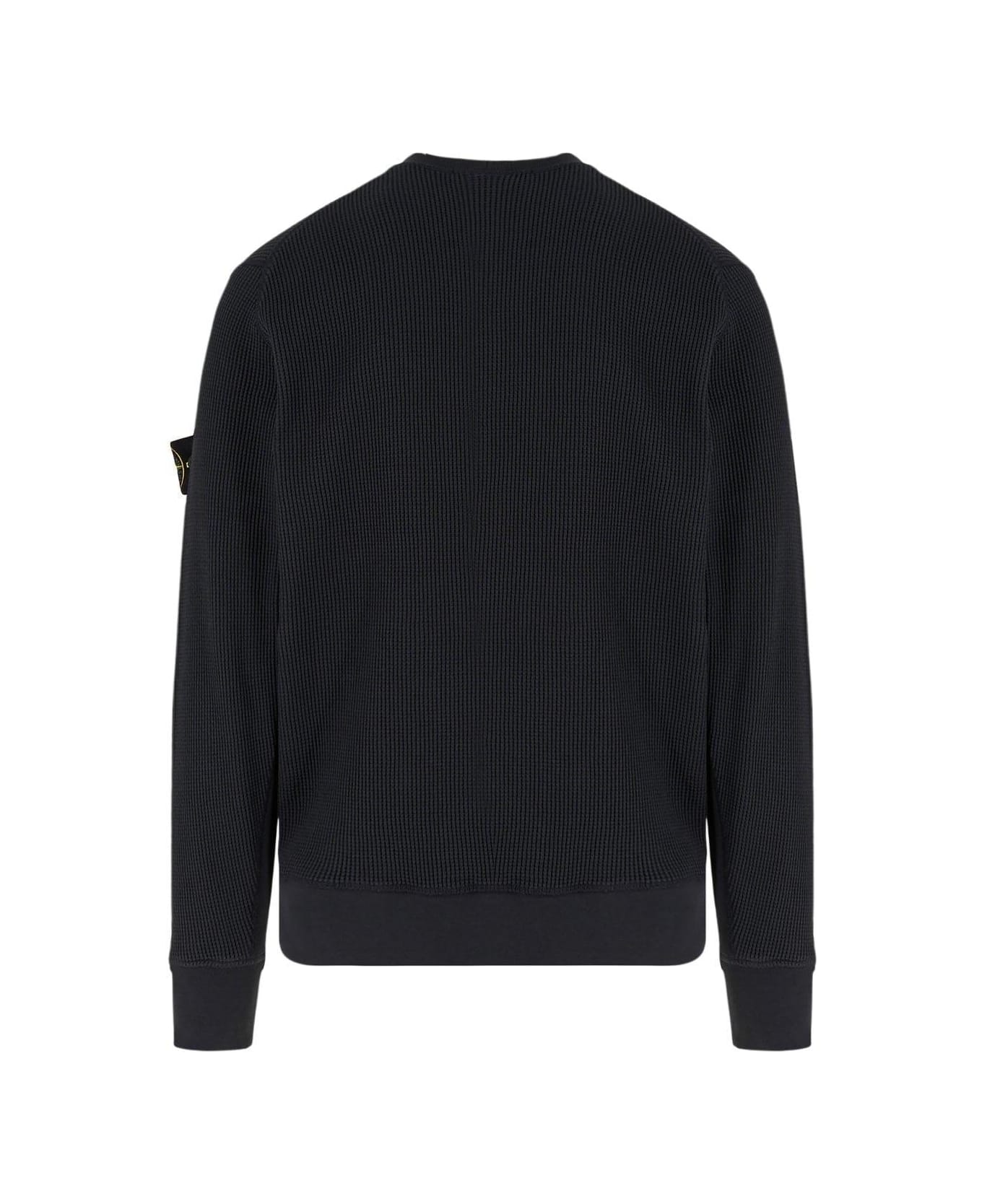 Stone Island Compass-patch Crewneck Jumper - Blue