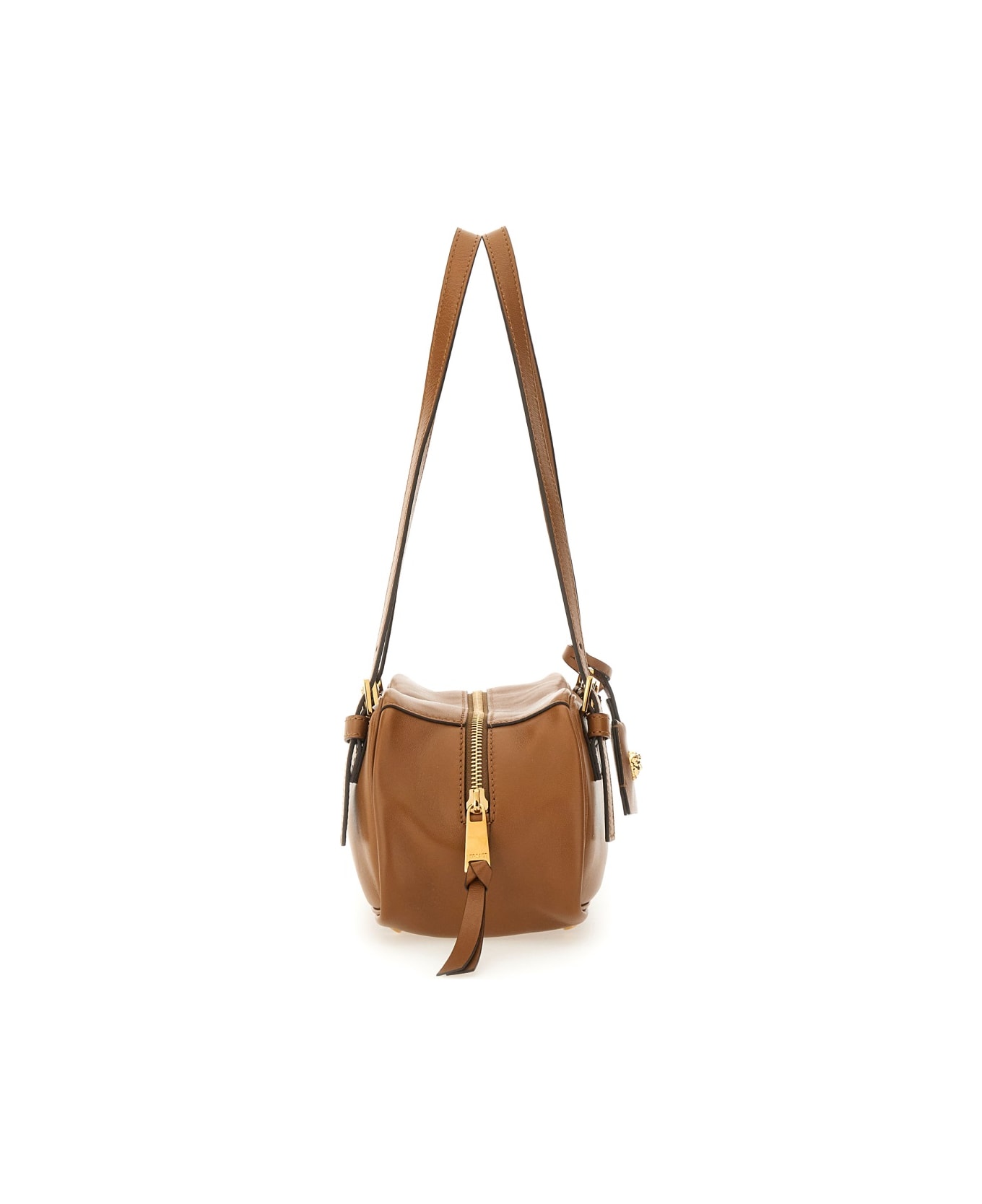 Versace Shoulder Bag "bowling Tag" - BROWN