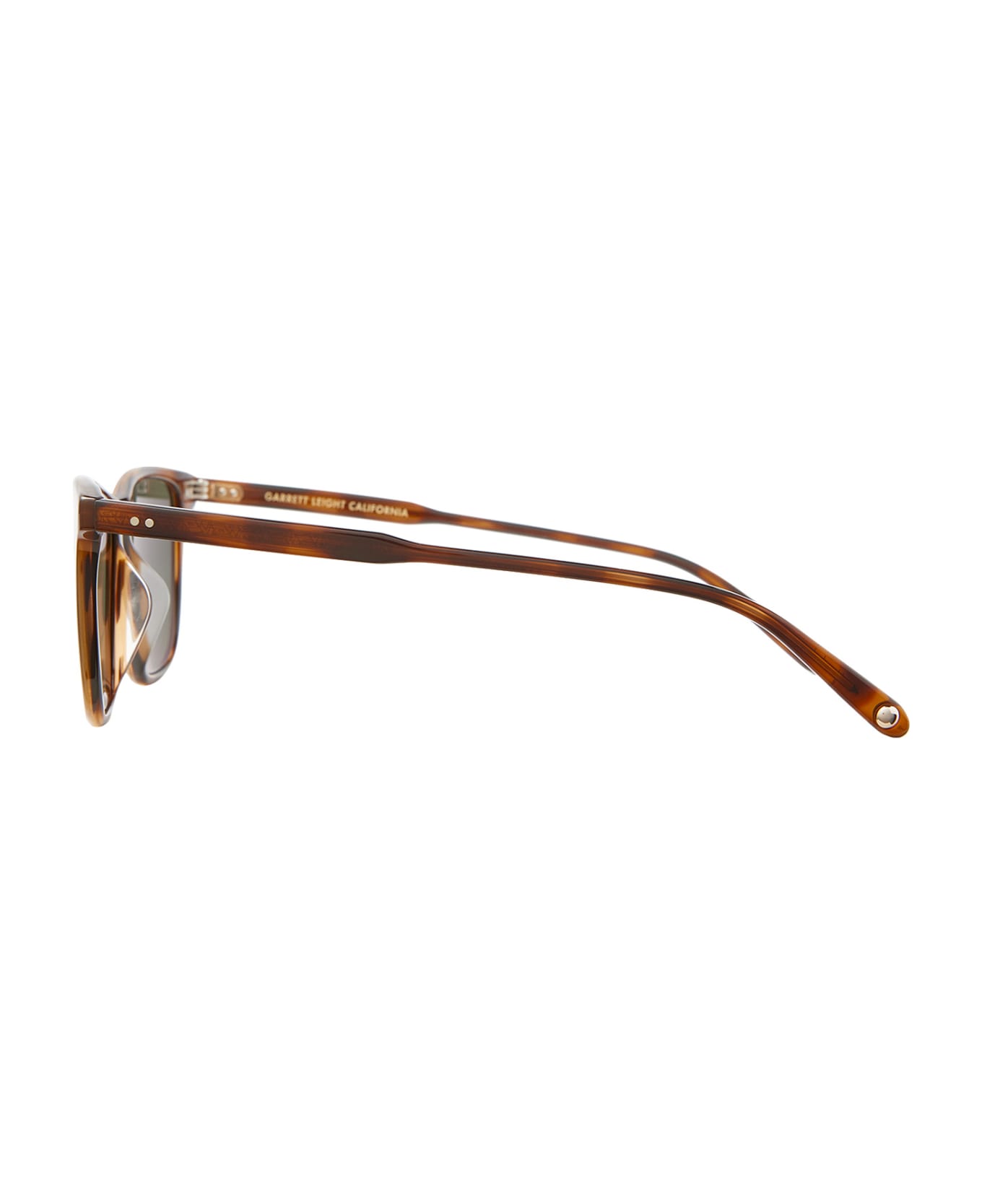 Garrett Leight Hayes Sun Spotted Brown Shell Sunglasses - Spotted Brown Shell