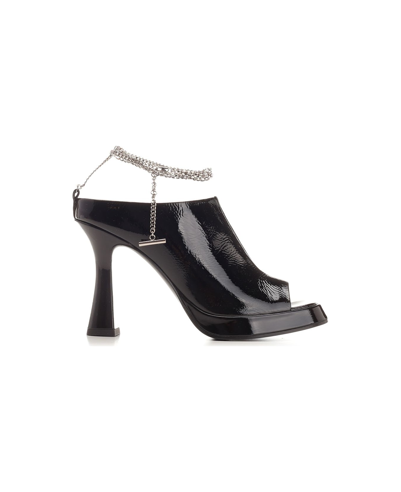 Alexander McQueen Ankle Chain Strap Sandals - Black