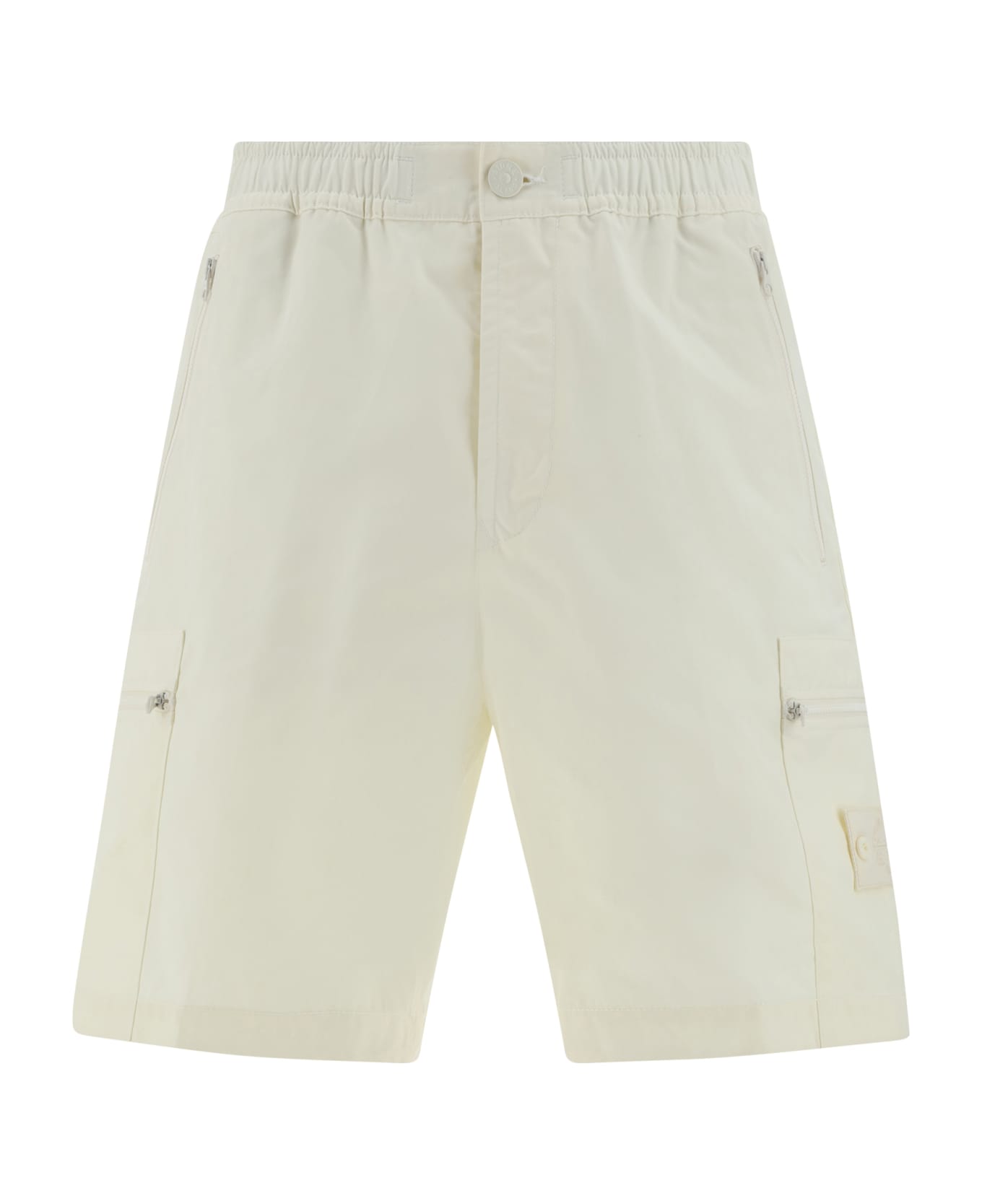Stone Island Cargo Bermuda Shorts - White ショートパンツ