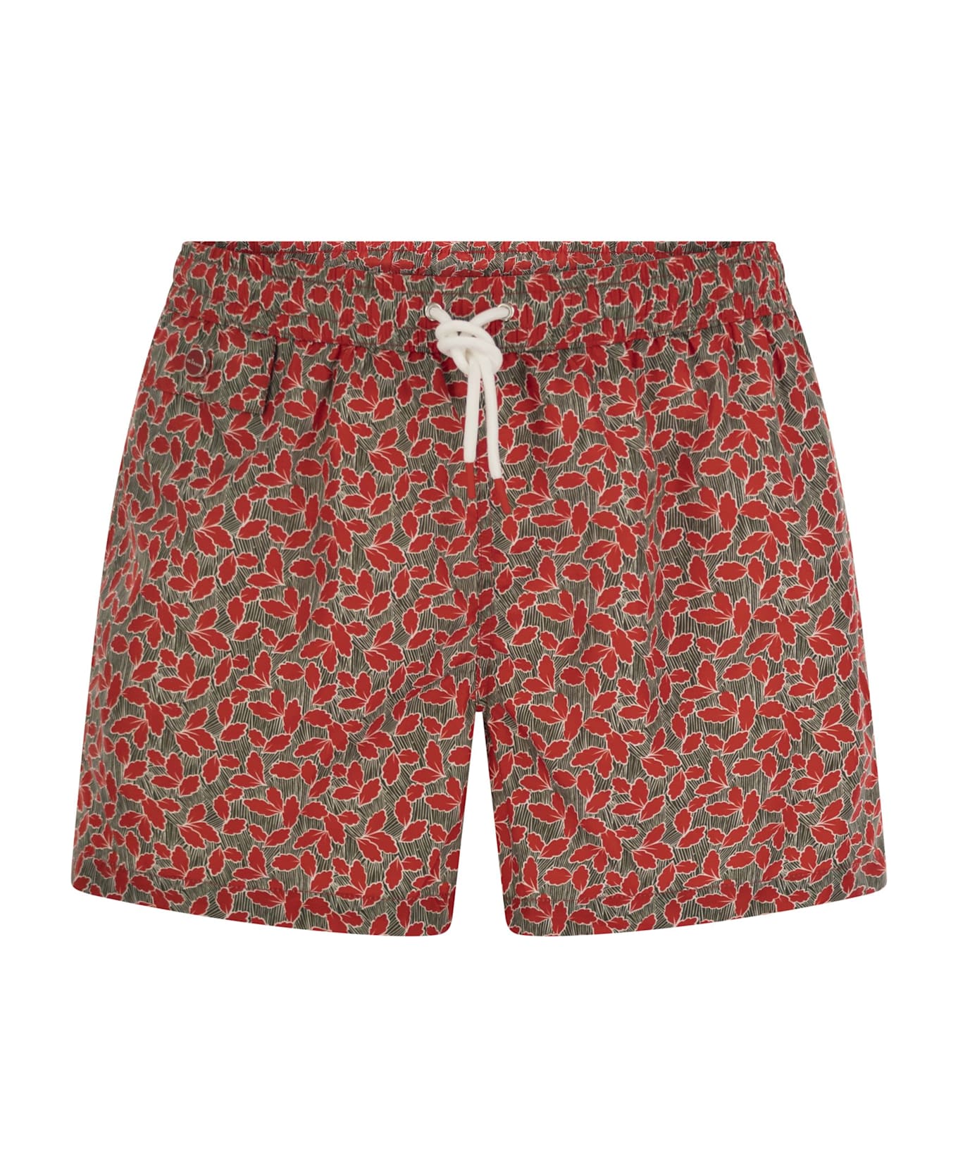 Kiton Patterned Beach Boxers - Red
