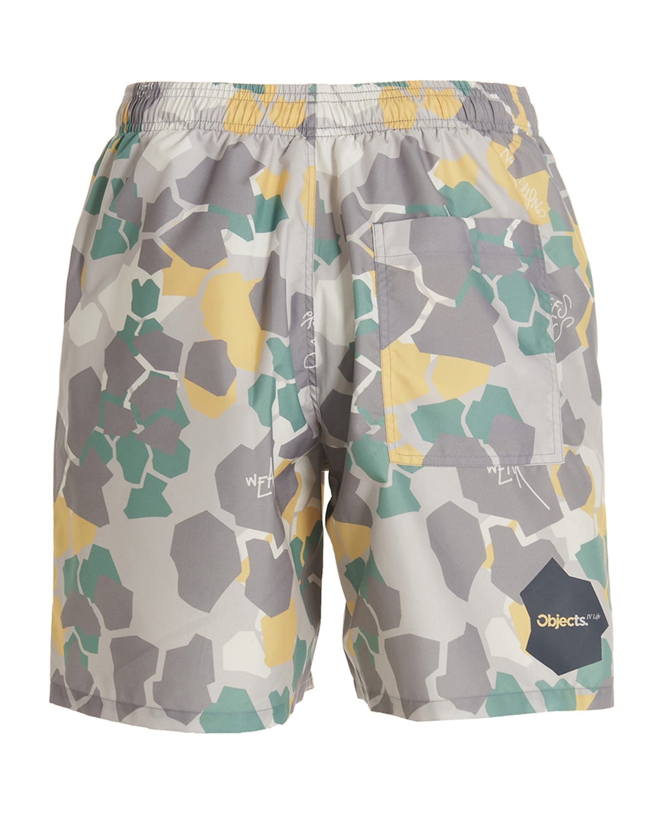 Objects Iv Life Printed Beach Shorts - Multicolor