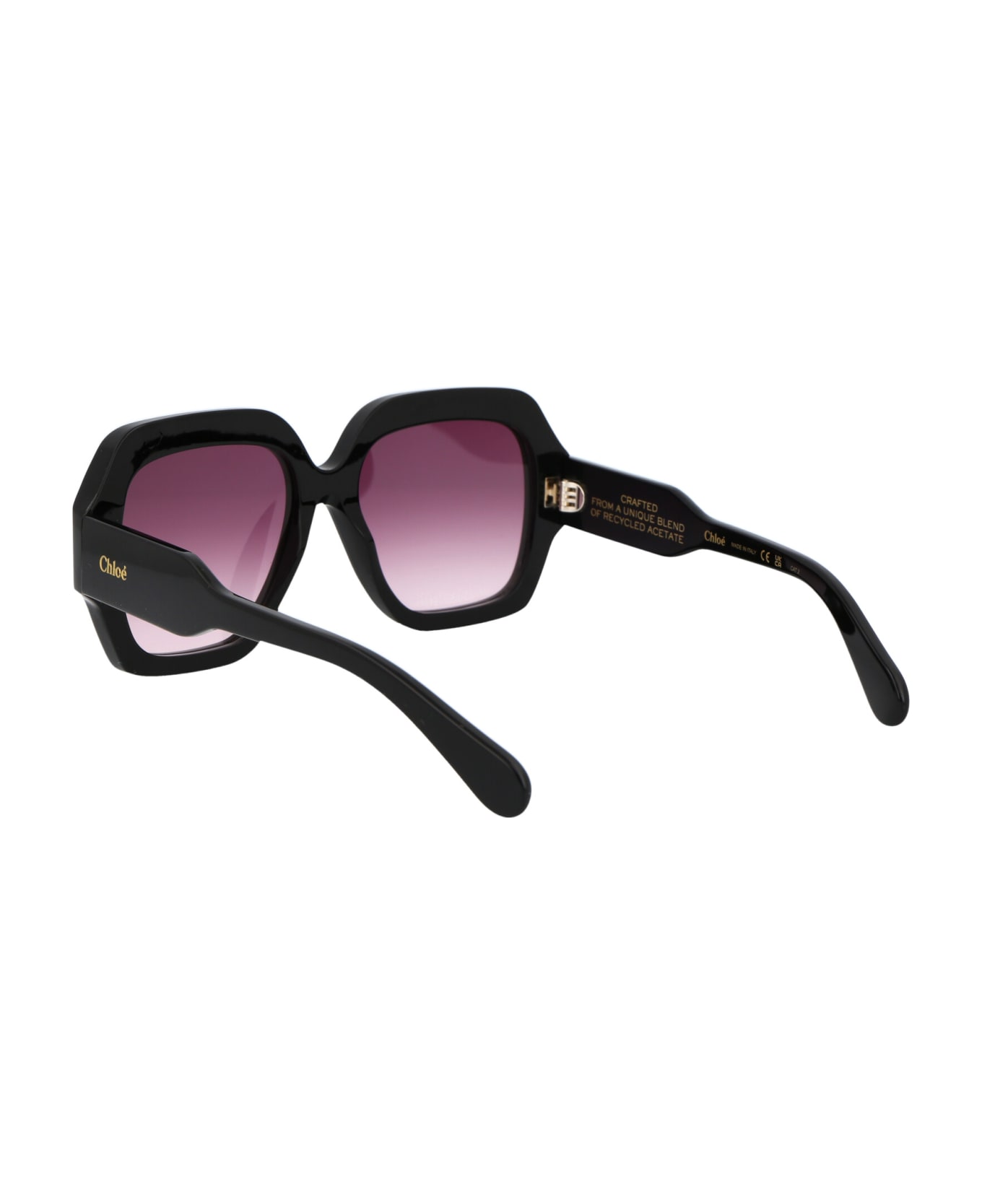 Chloé Eyewear Ch0154s Sunglasses - 001 BLACK BLACK RED
