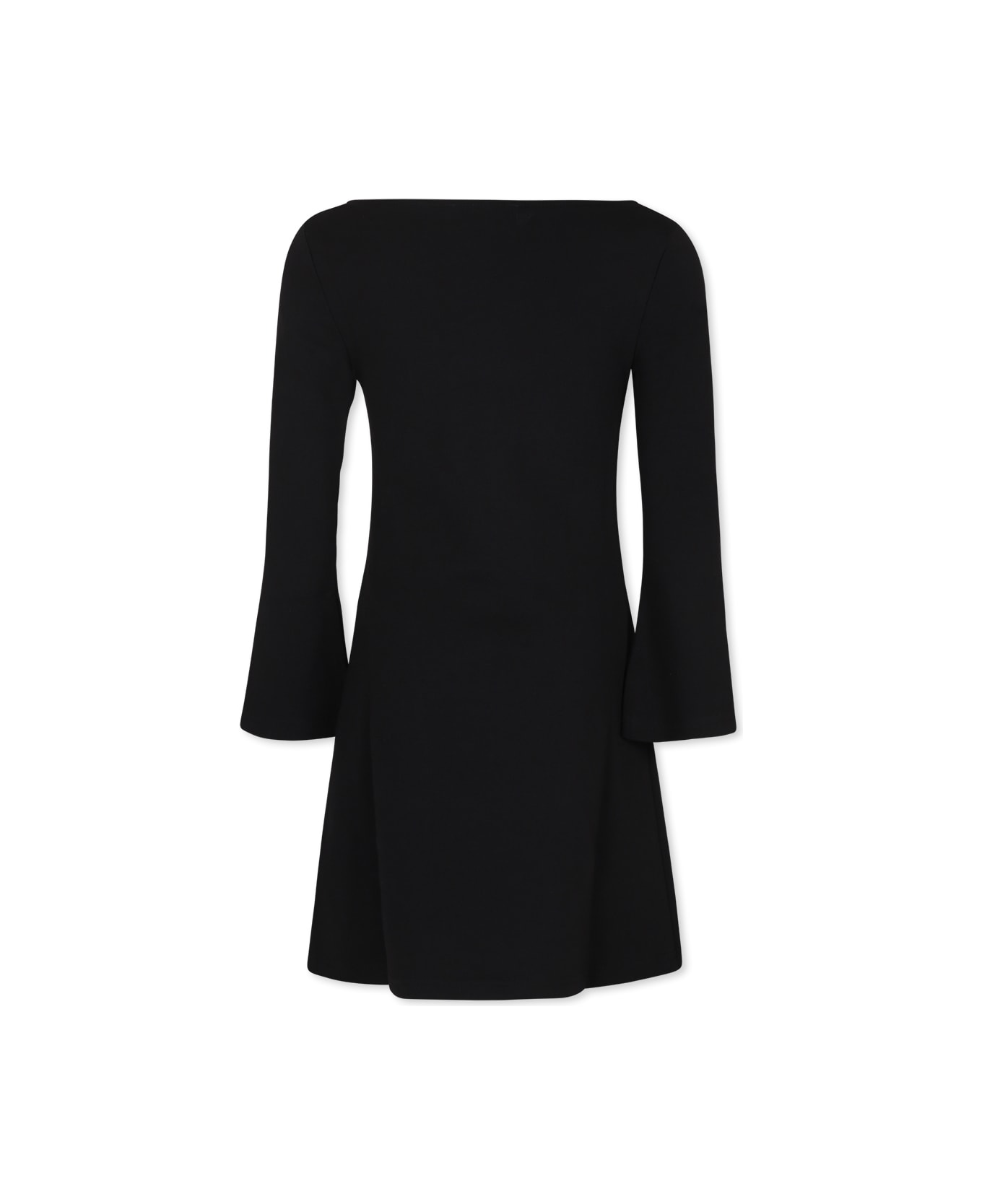 Calvin Klein Black Dress For Girl With Logo - Black