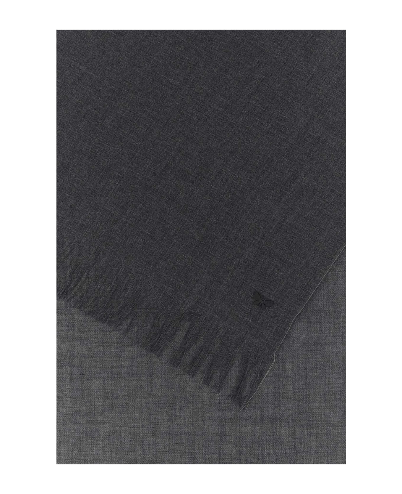 Weekend Max Mara Charcoal Wool Ken Scarf - 004