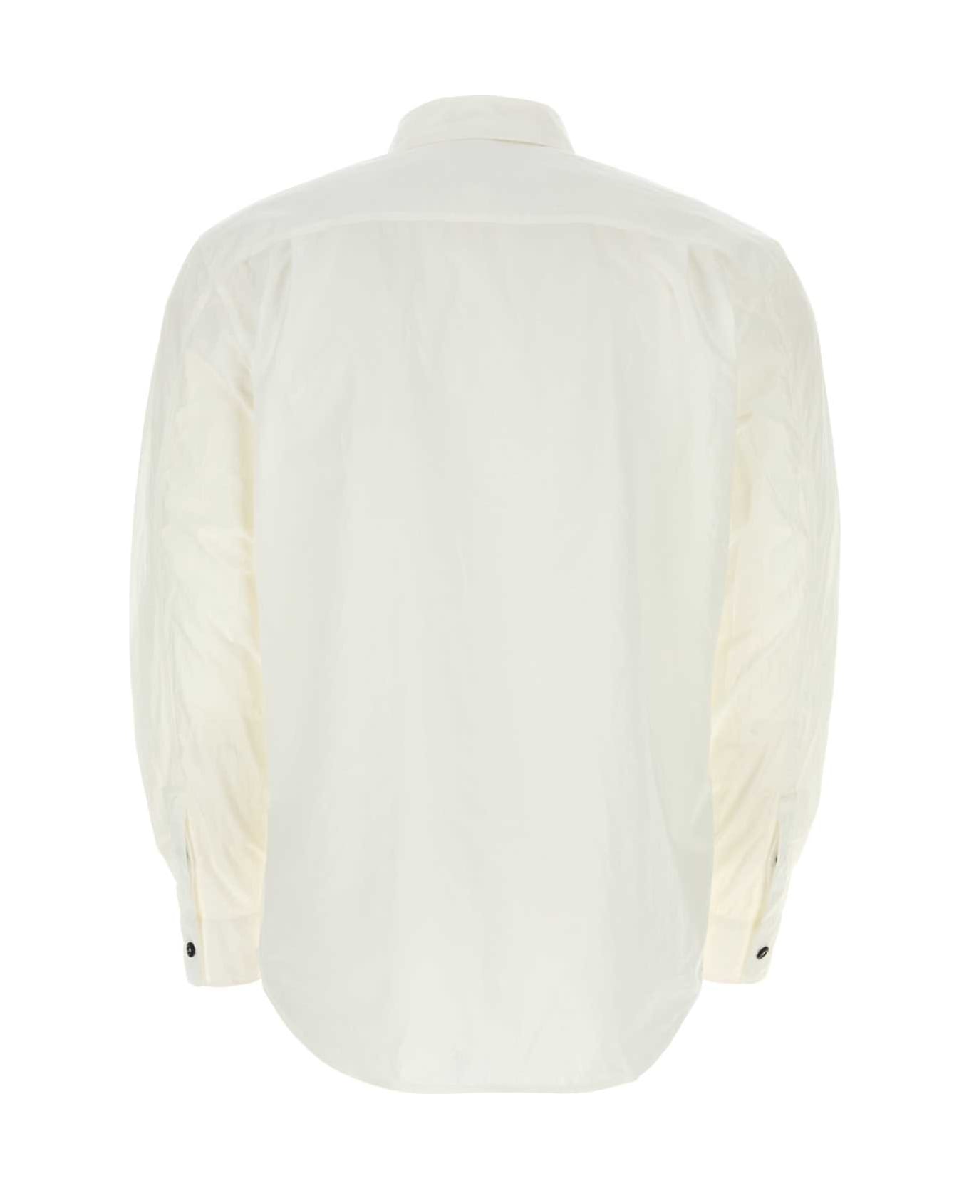 Stone Island White Cotton Shirt - Bianco ニットウェア