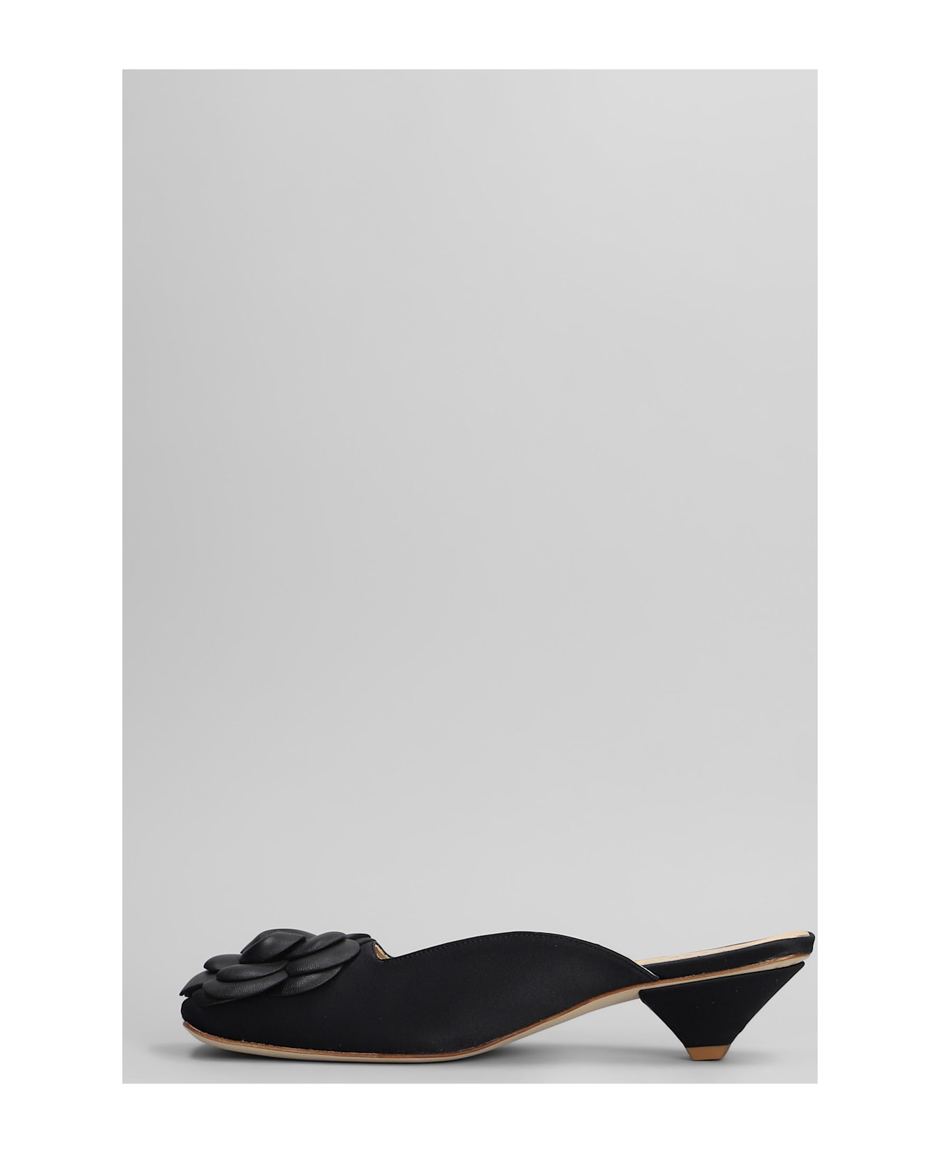 Fabio Rusconi Slipper-mule In Black Satin - black
