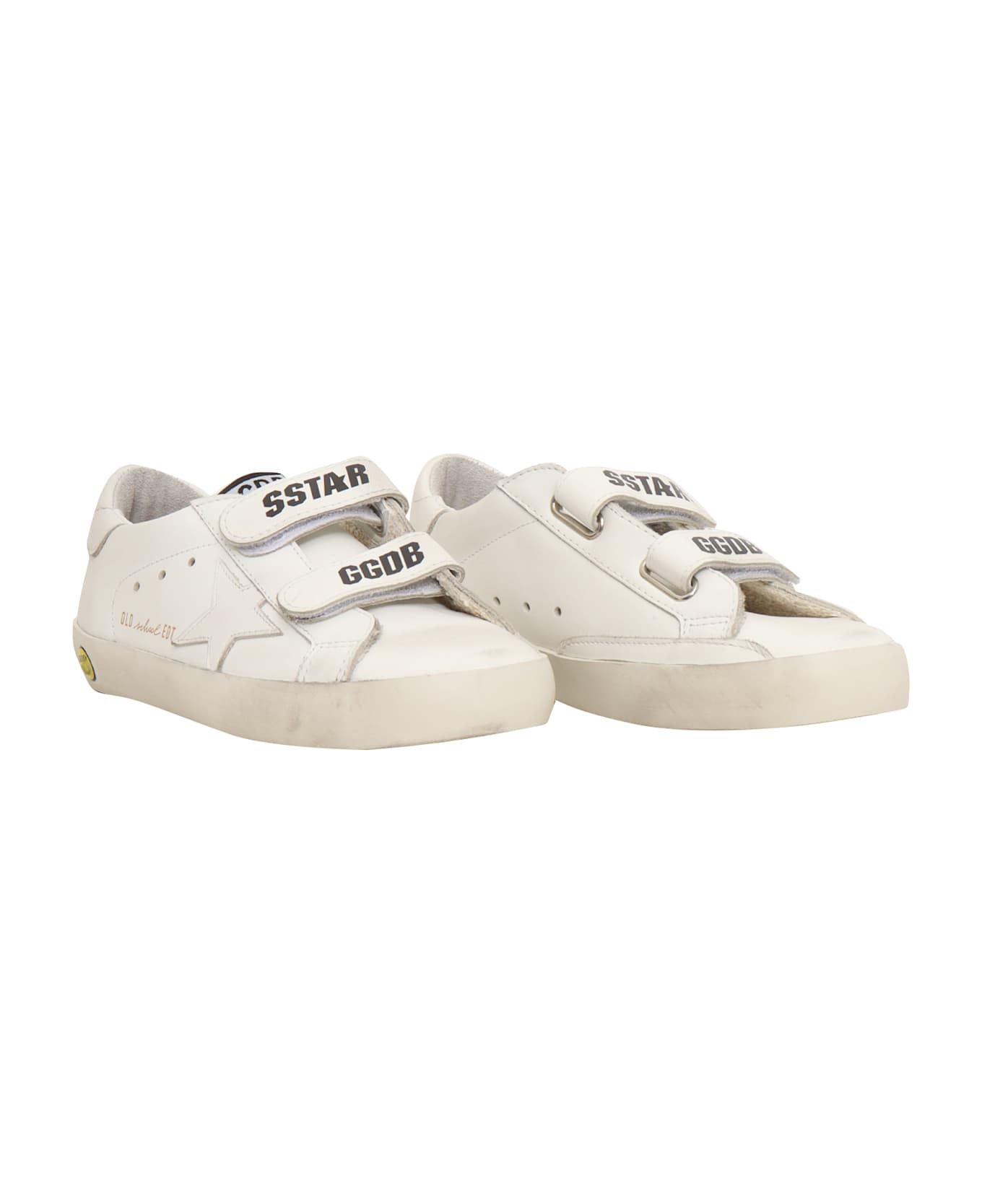 Golden Goose Old School Leather Upper - WHITE