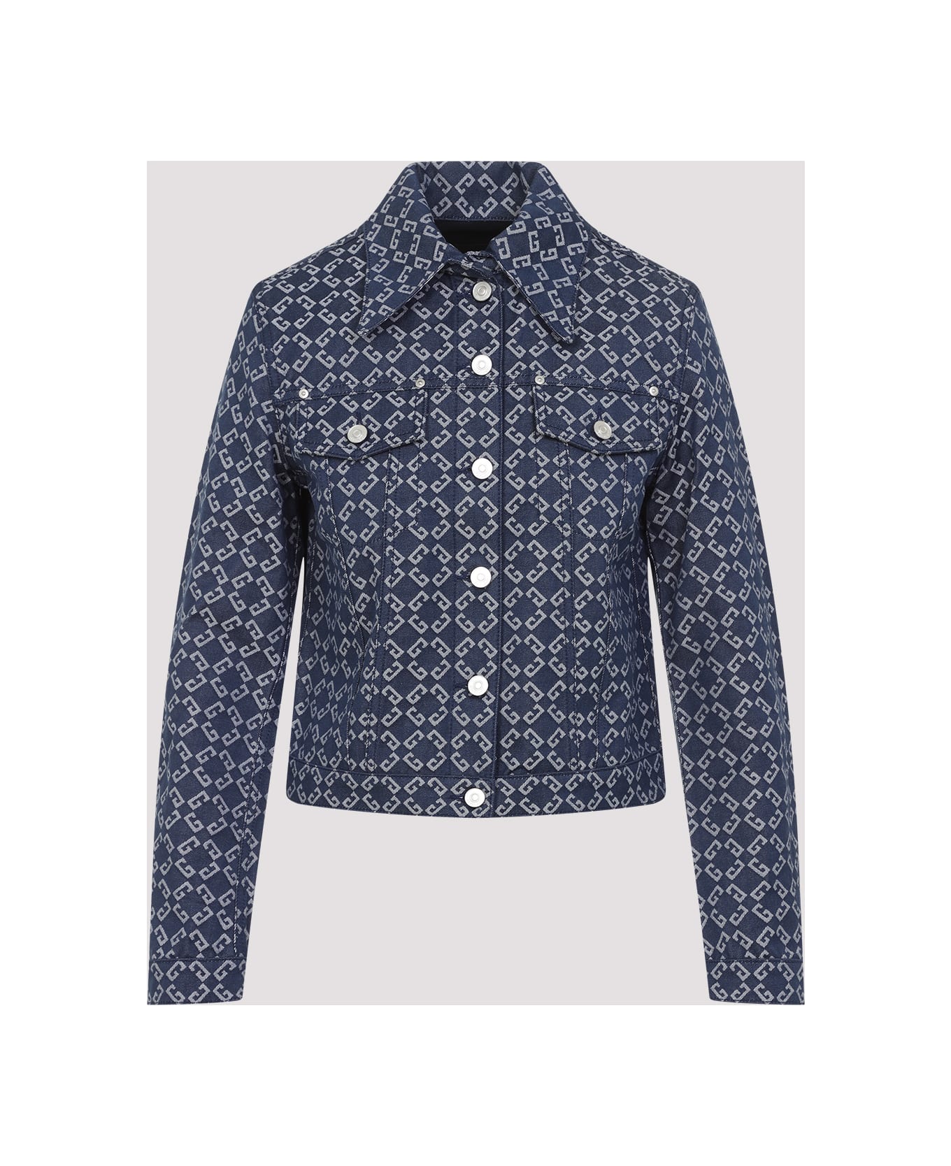 Givenchy Monogram Denim Jacket - Denim Blue
