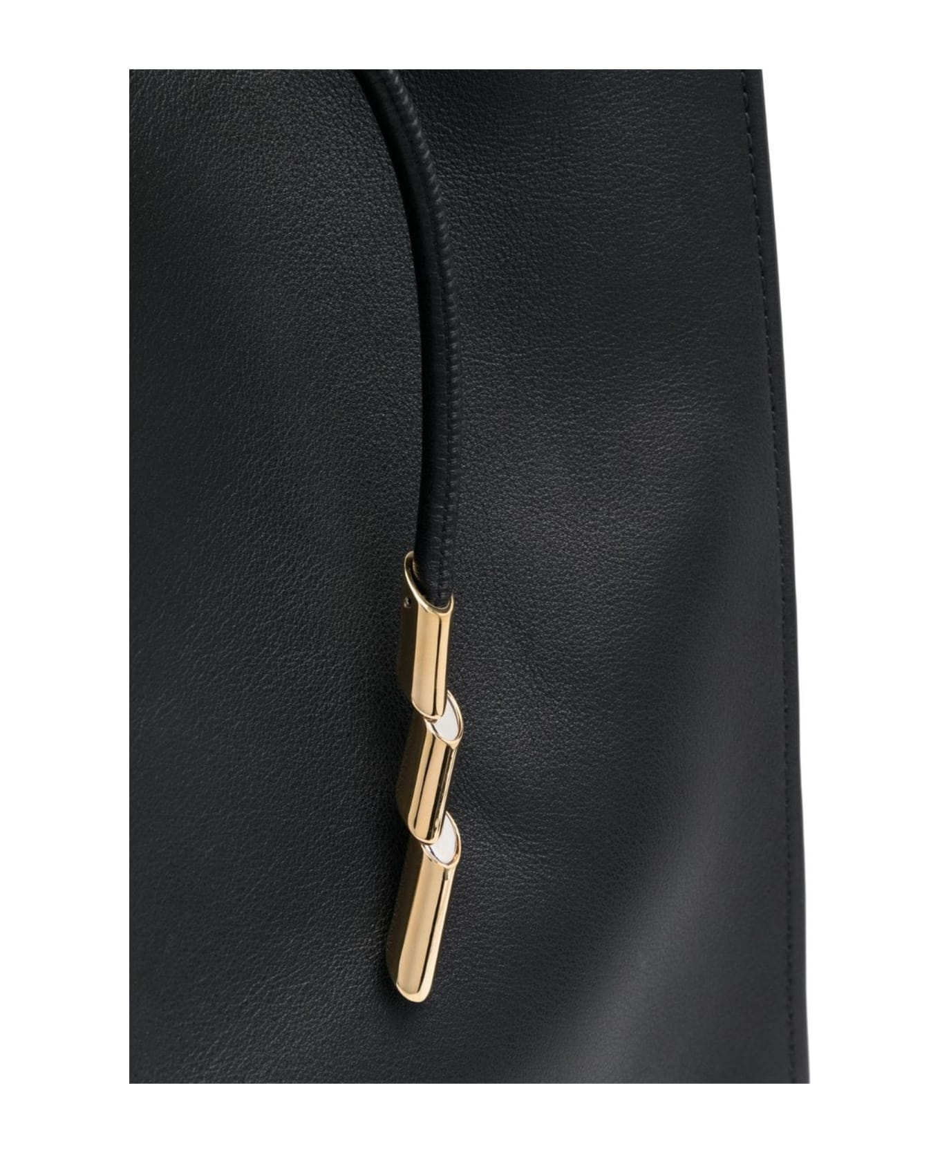 Lanvin Medium Sequence Leather Tote Bag - Black
