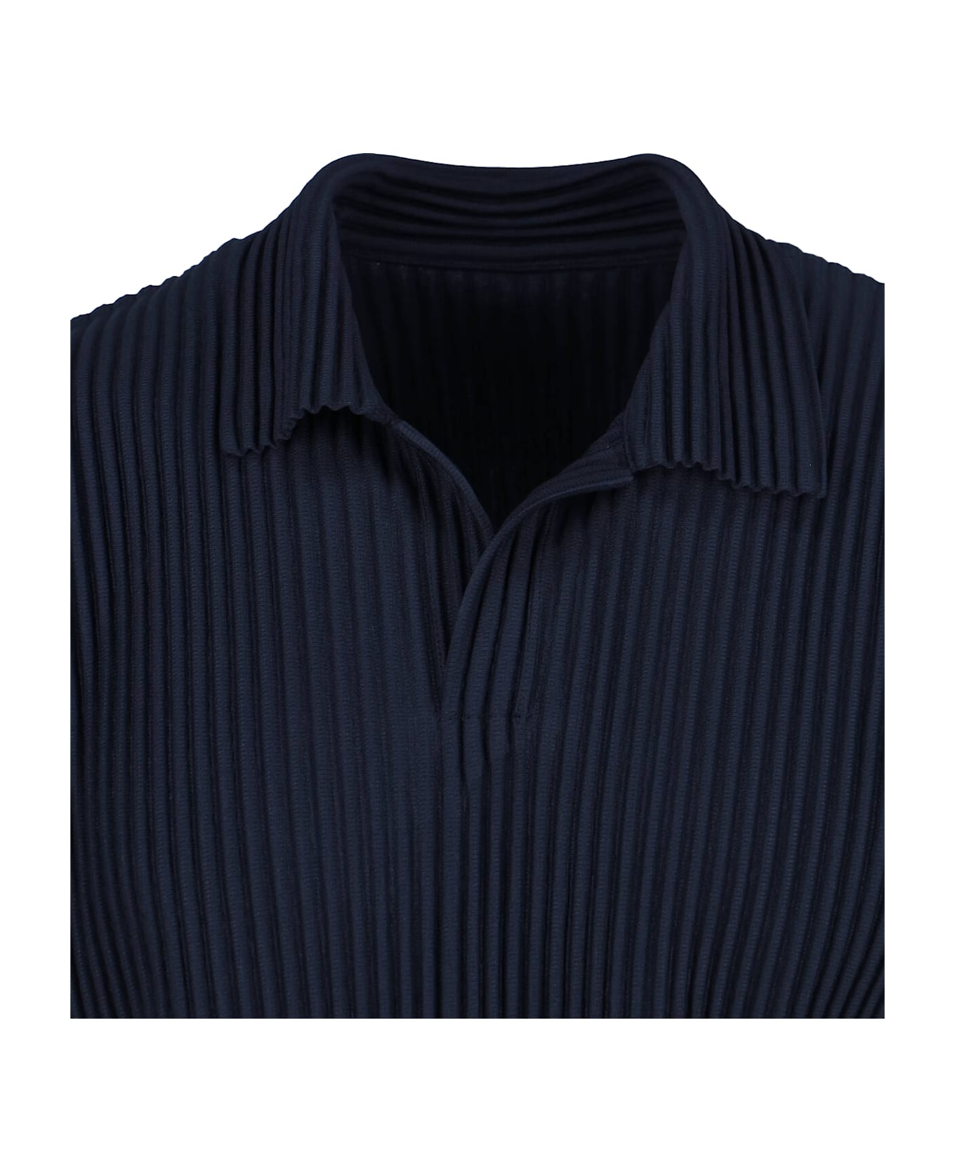 Homme Plissé Issey Miyake Pleated Polo Shirt - Blue