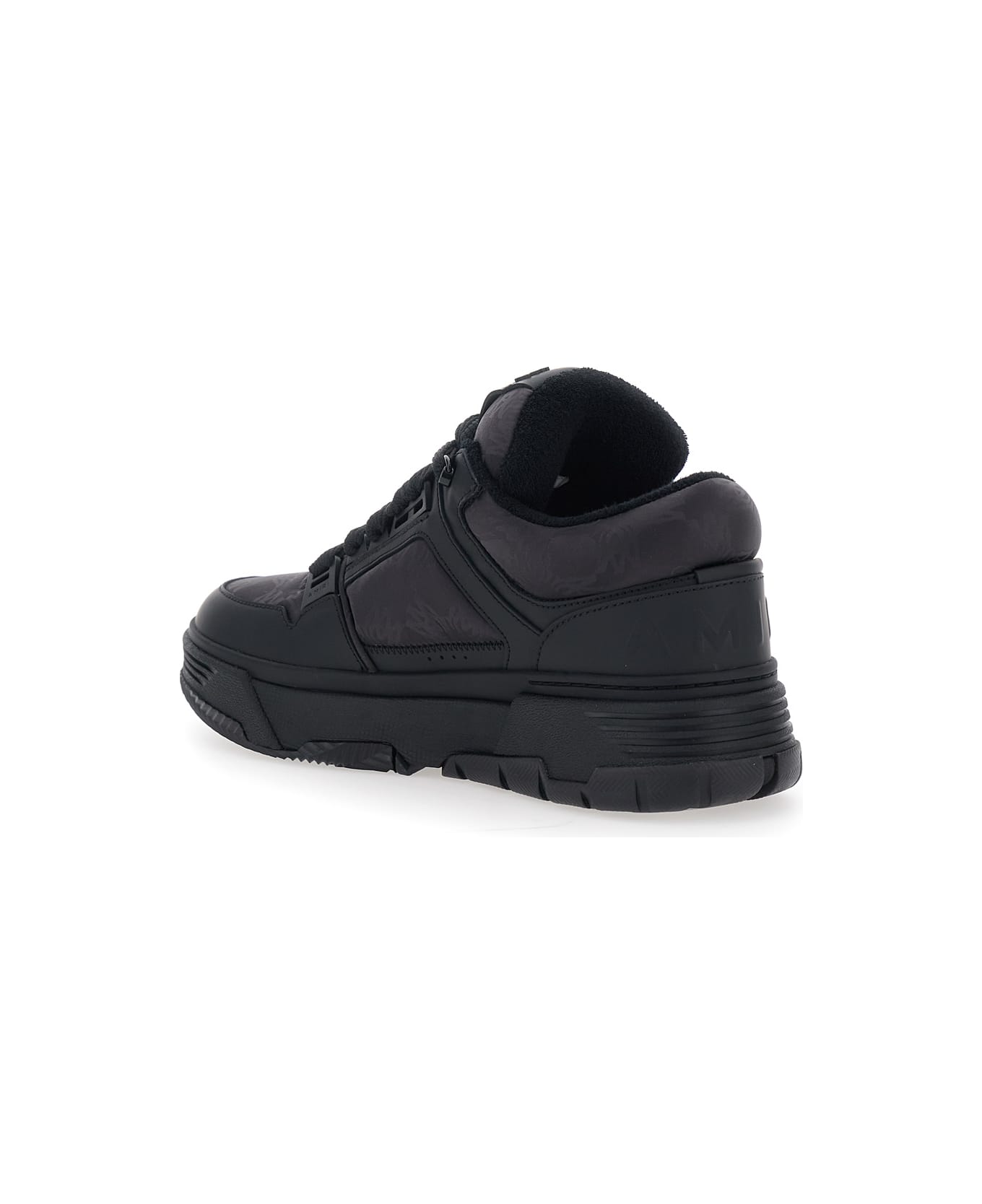 AMIRI 'ma-1' Black Low-top Sneaker With Side Logo Detail In Fabric And Leather Man - Black