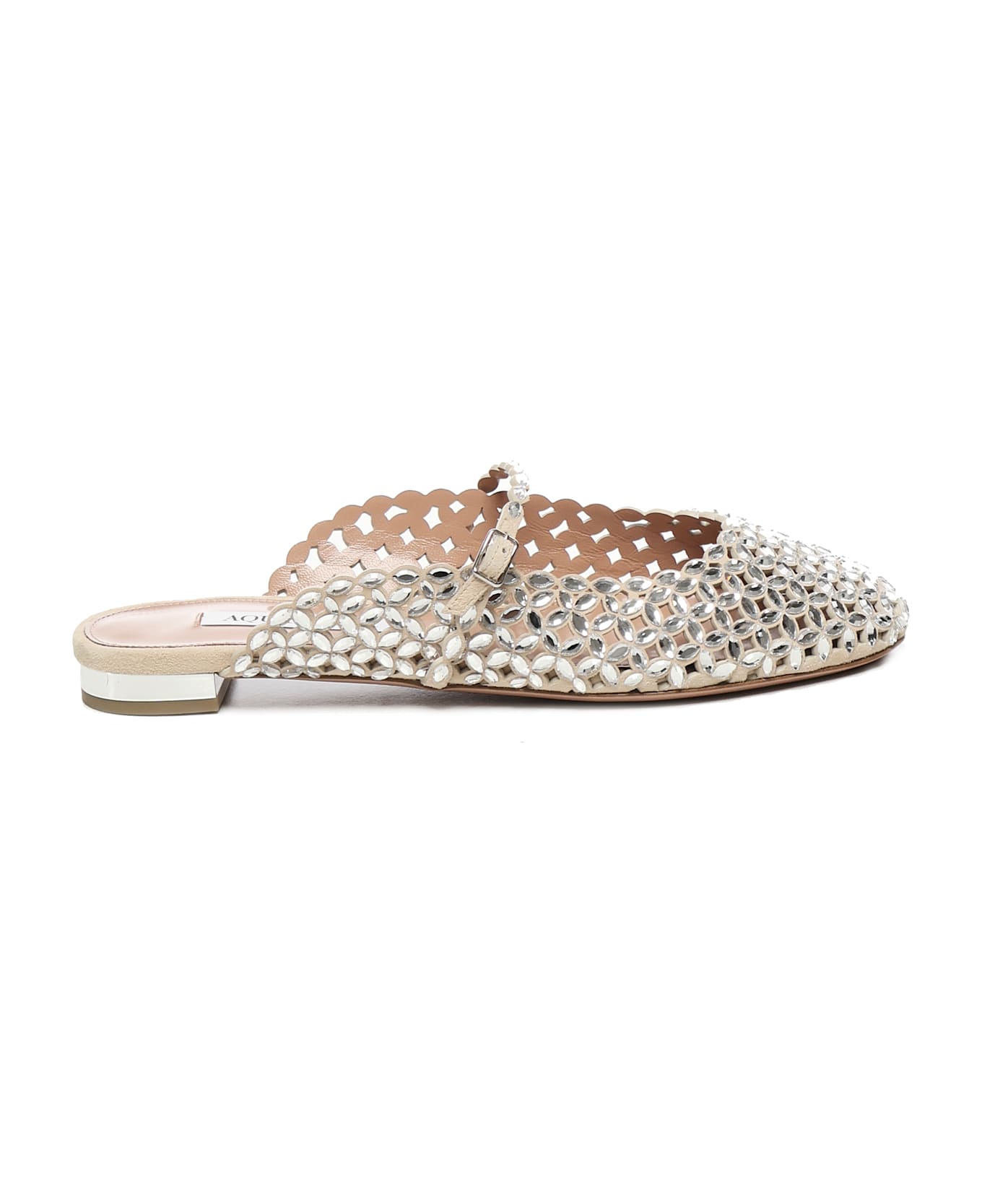 Aquazzura Crystal Sea Sandal - Nude