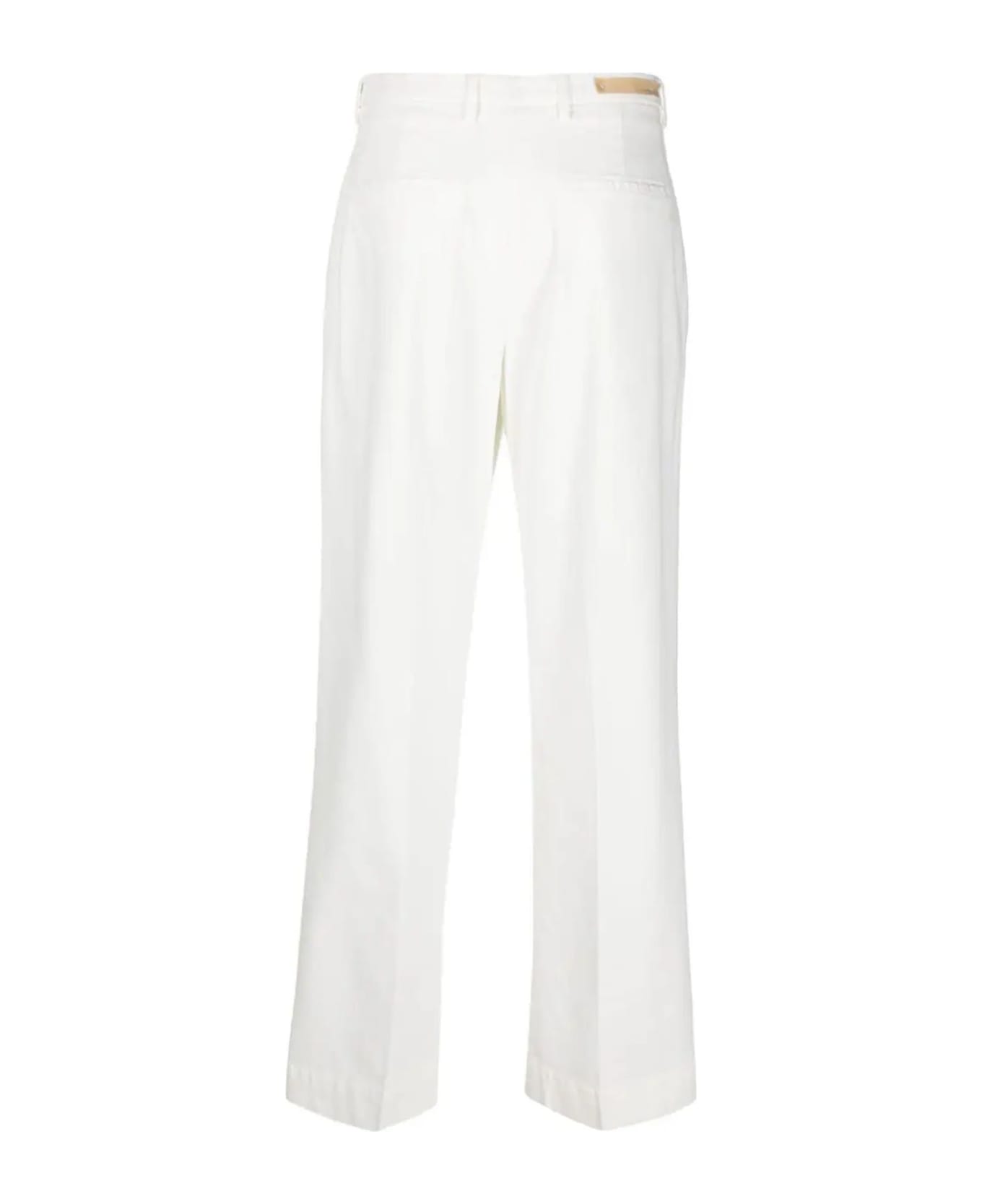Briglia 1949 White Modal Trousers - White ボトムス