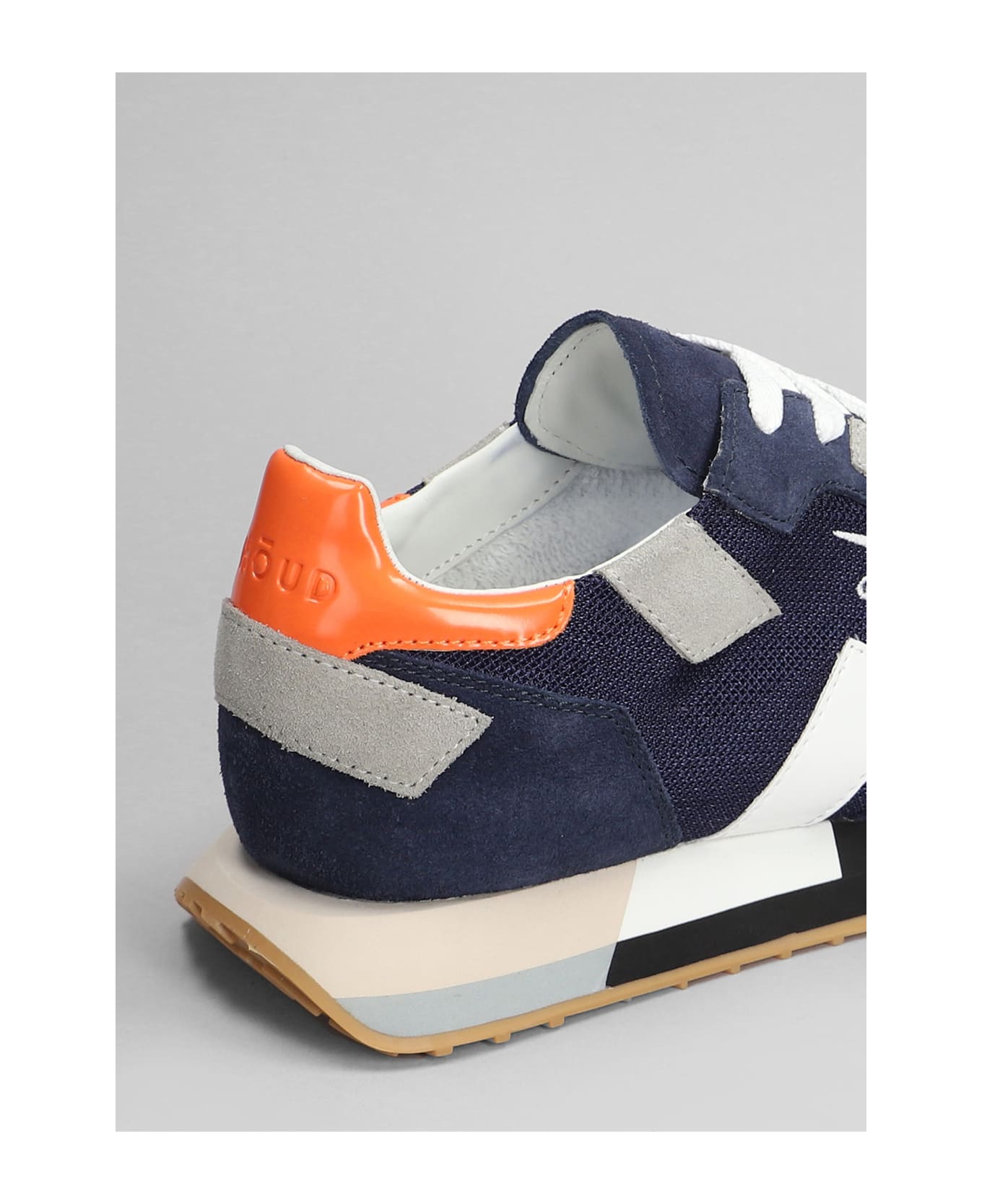 GHOUD Rush Multi Sneakers In Blue Suede And Fabric - blue