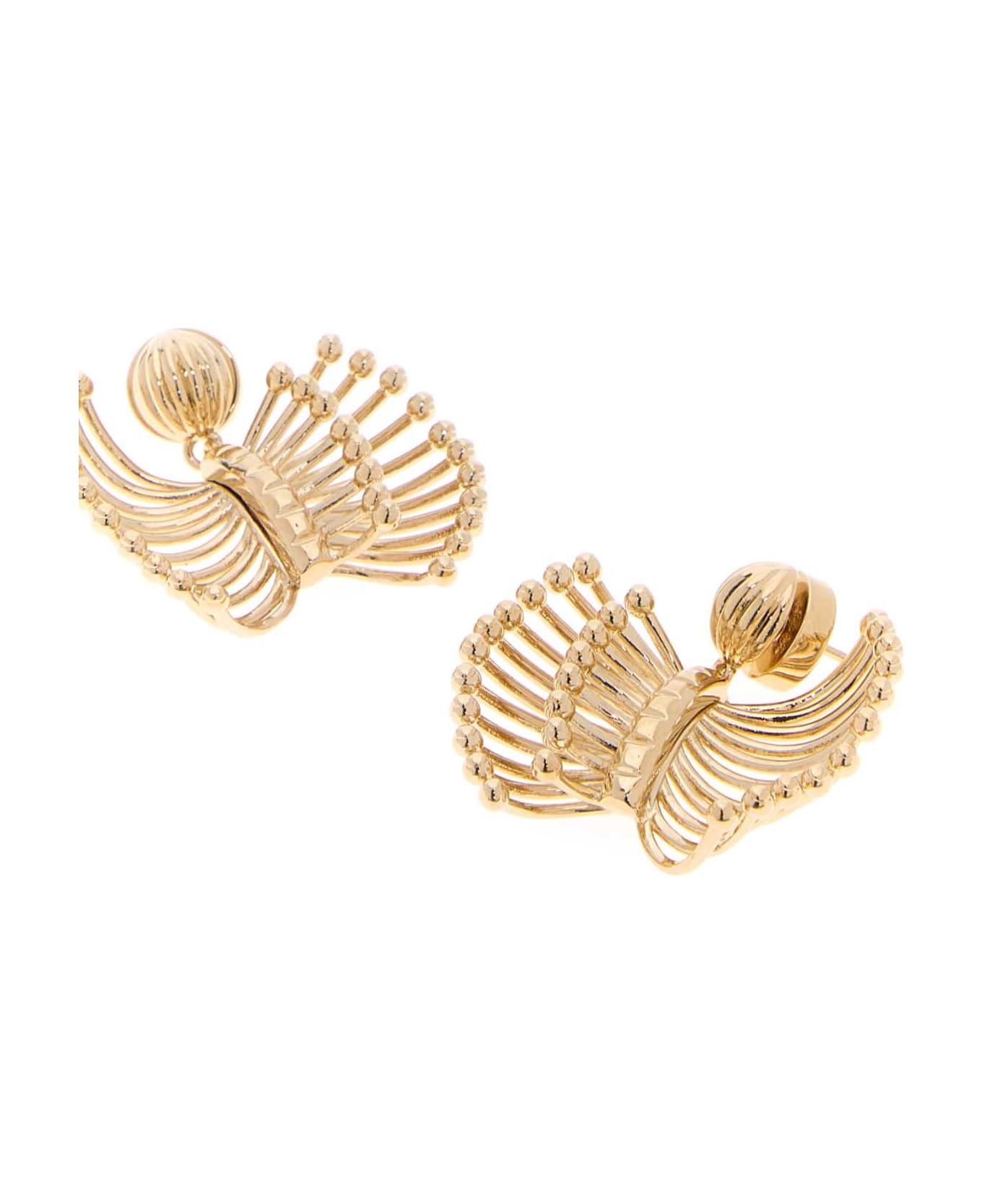 Miu Miu Gold Metal Earrings - ORO