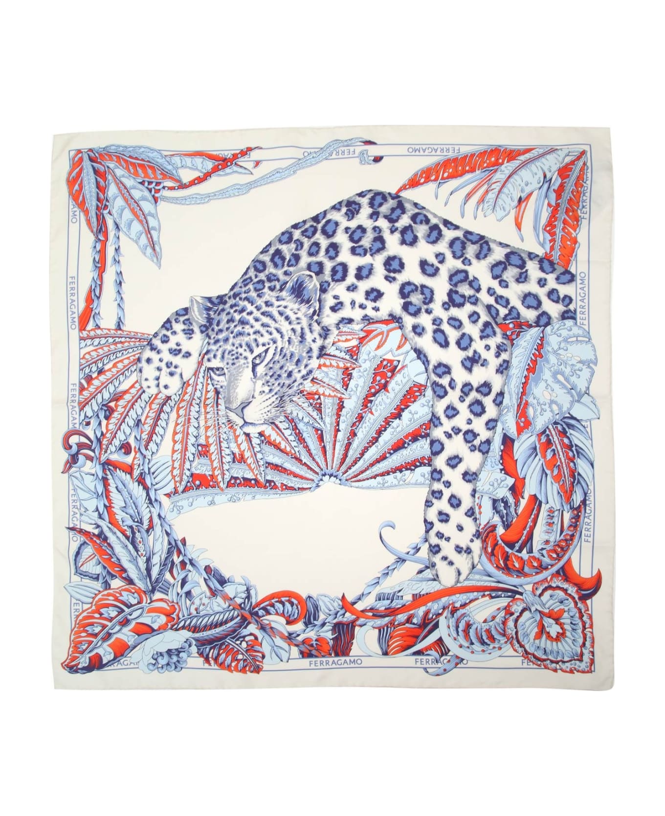 Ferragamo Silk Scarf With Togo Pattern