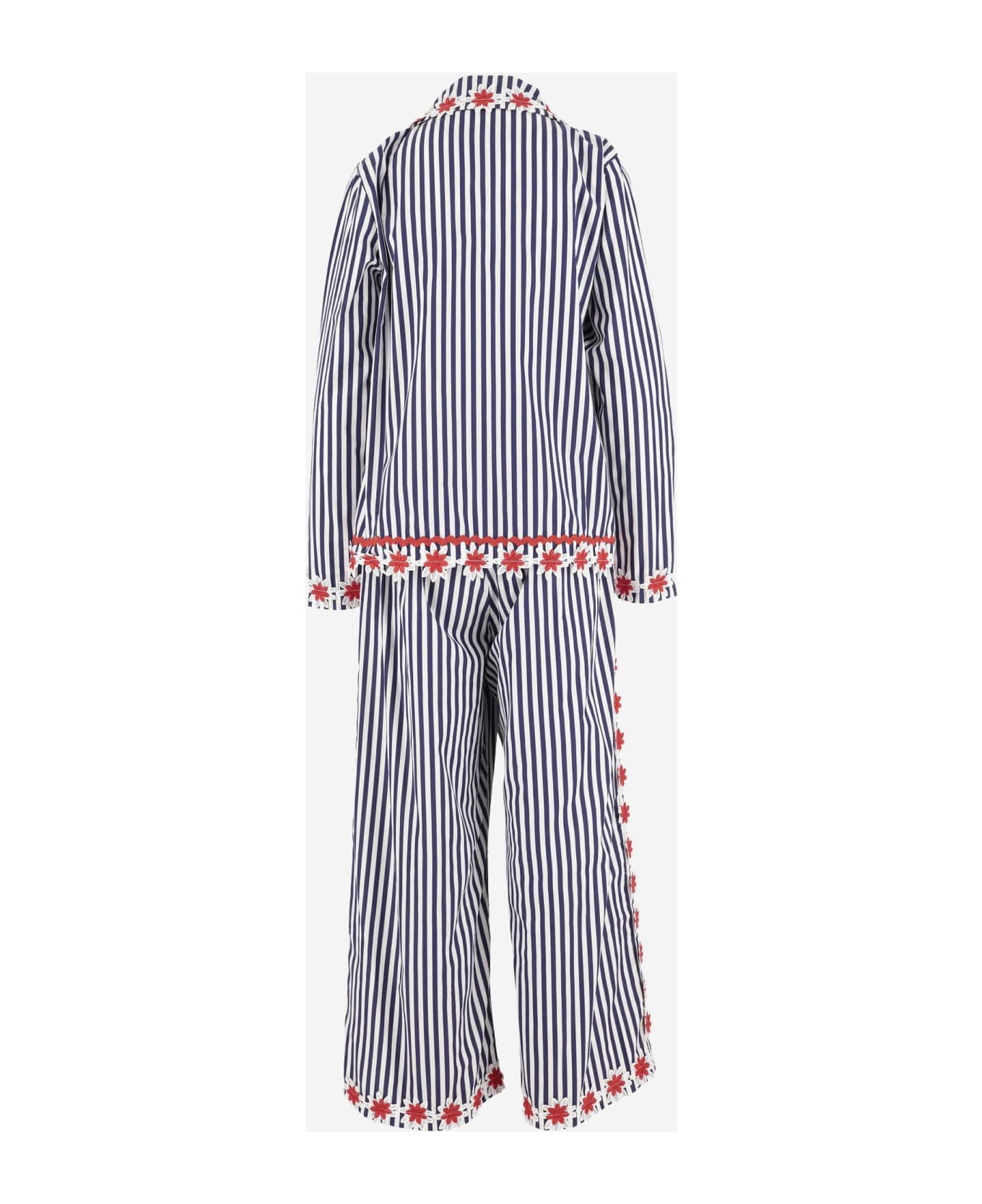 Flora Sardalos Cotton Suit With Striped Pattern - Red