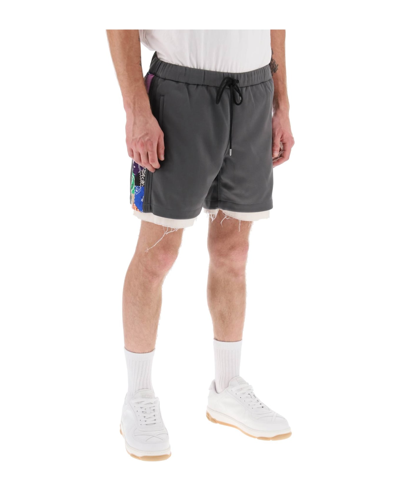 Children of the Discordance Jersey Shorts With Bandana Bands - GRAY (Grey) ショートパンツ
