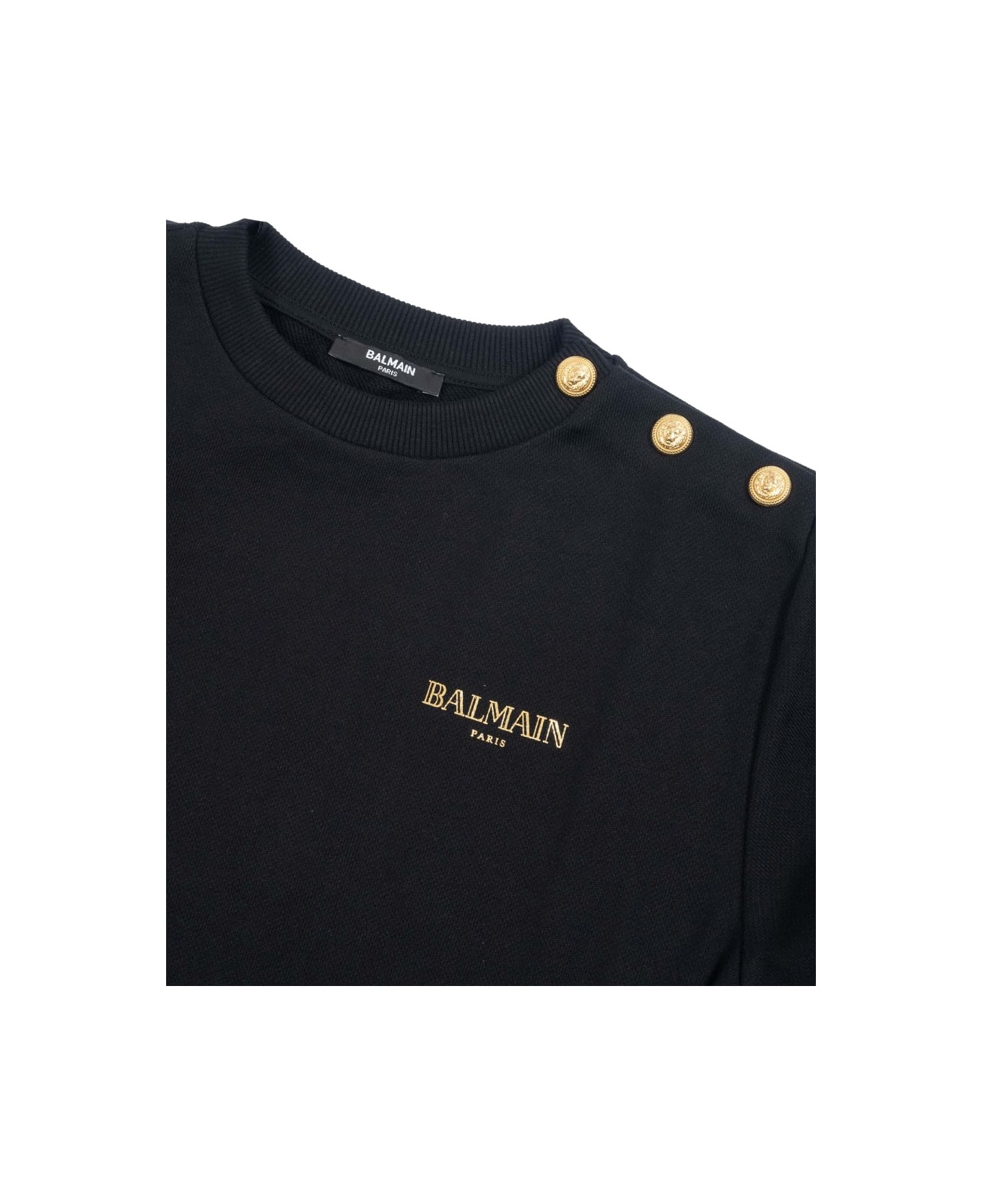 Balmain Sweatshirt With Logo - BLACK