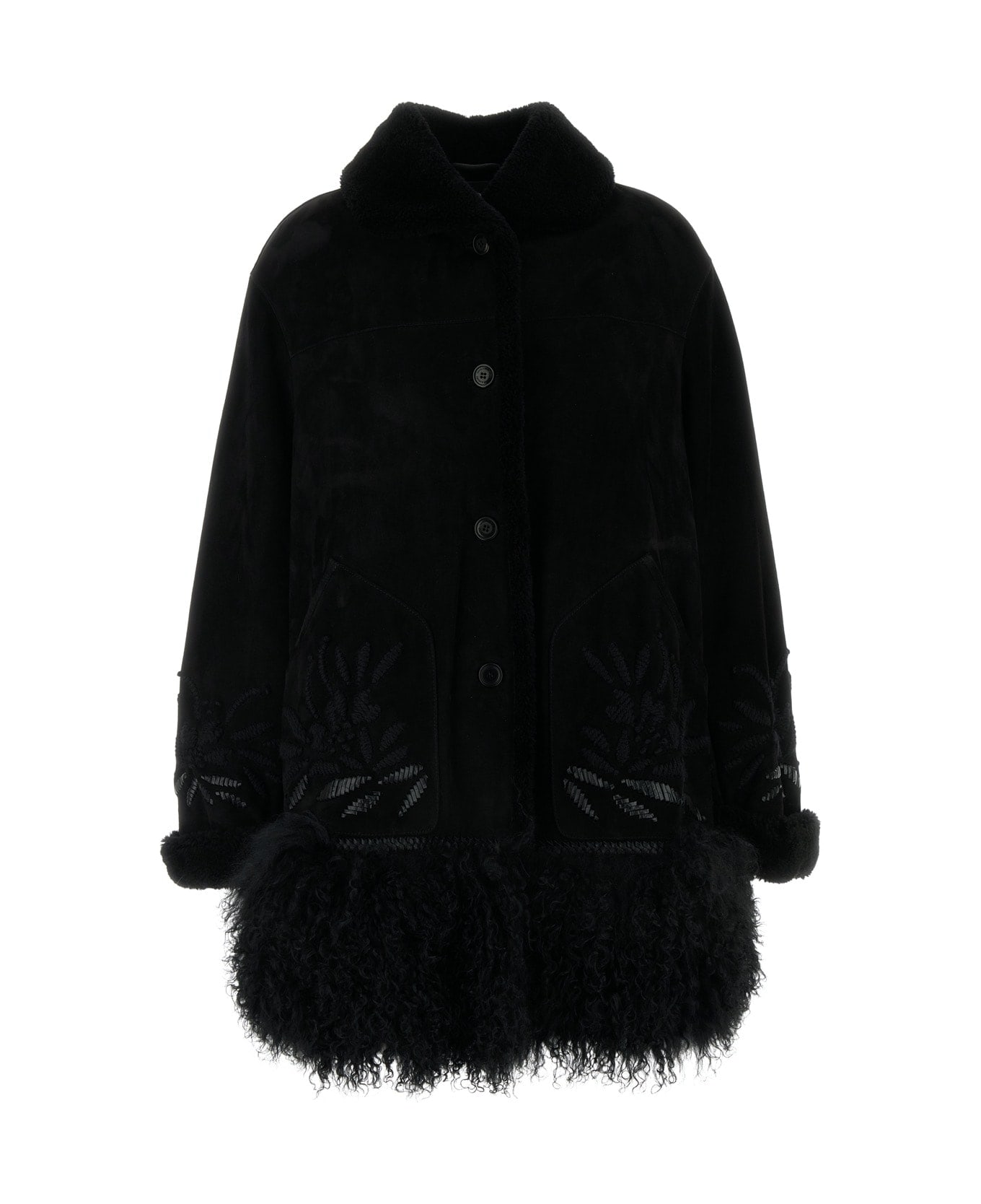 Ermanno Scervino Cappotto Montone - BLACK