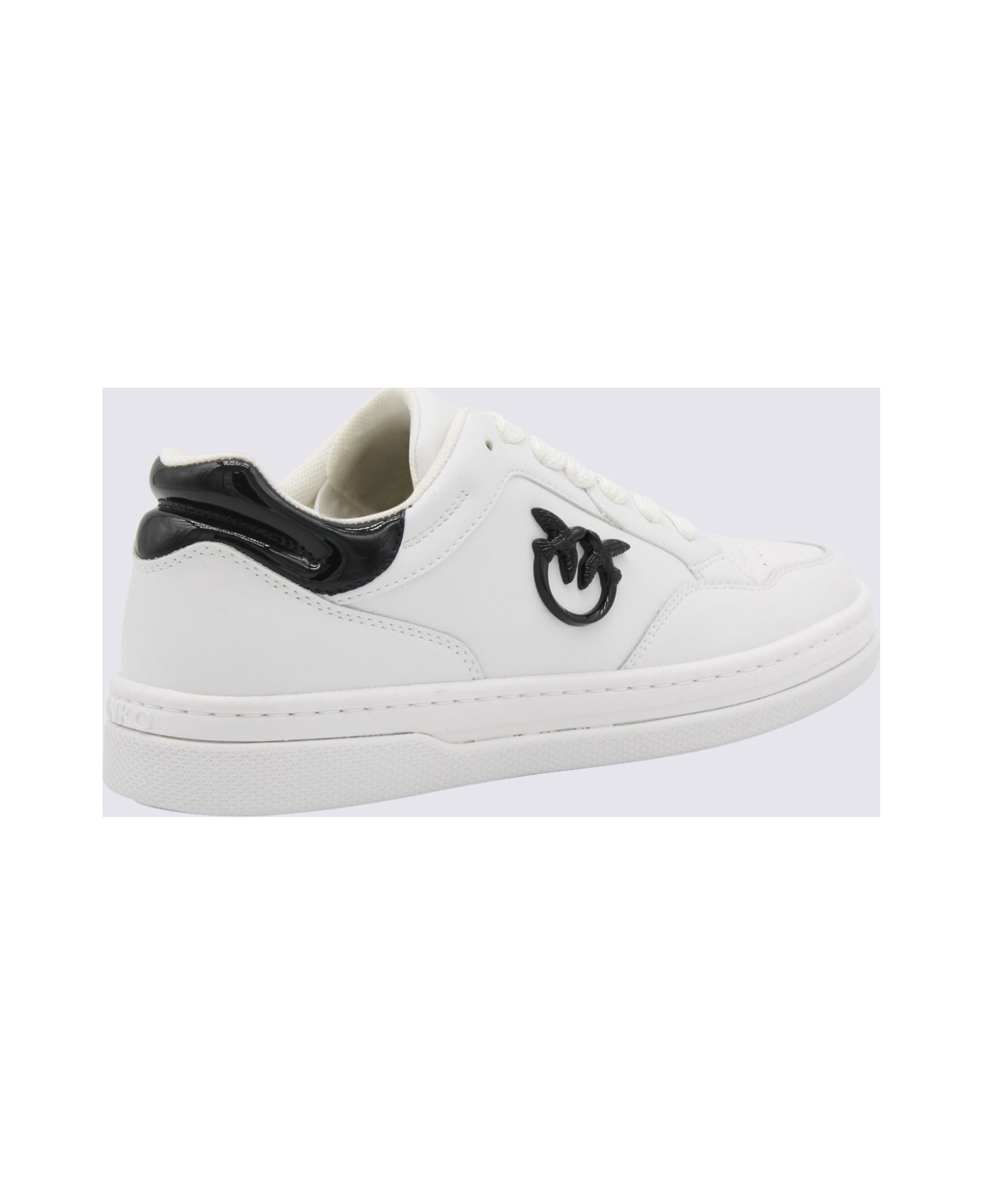 Pinko White And Black Sneakers - White