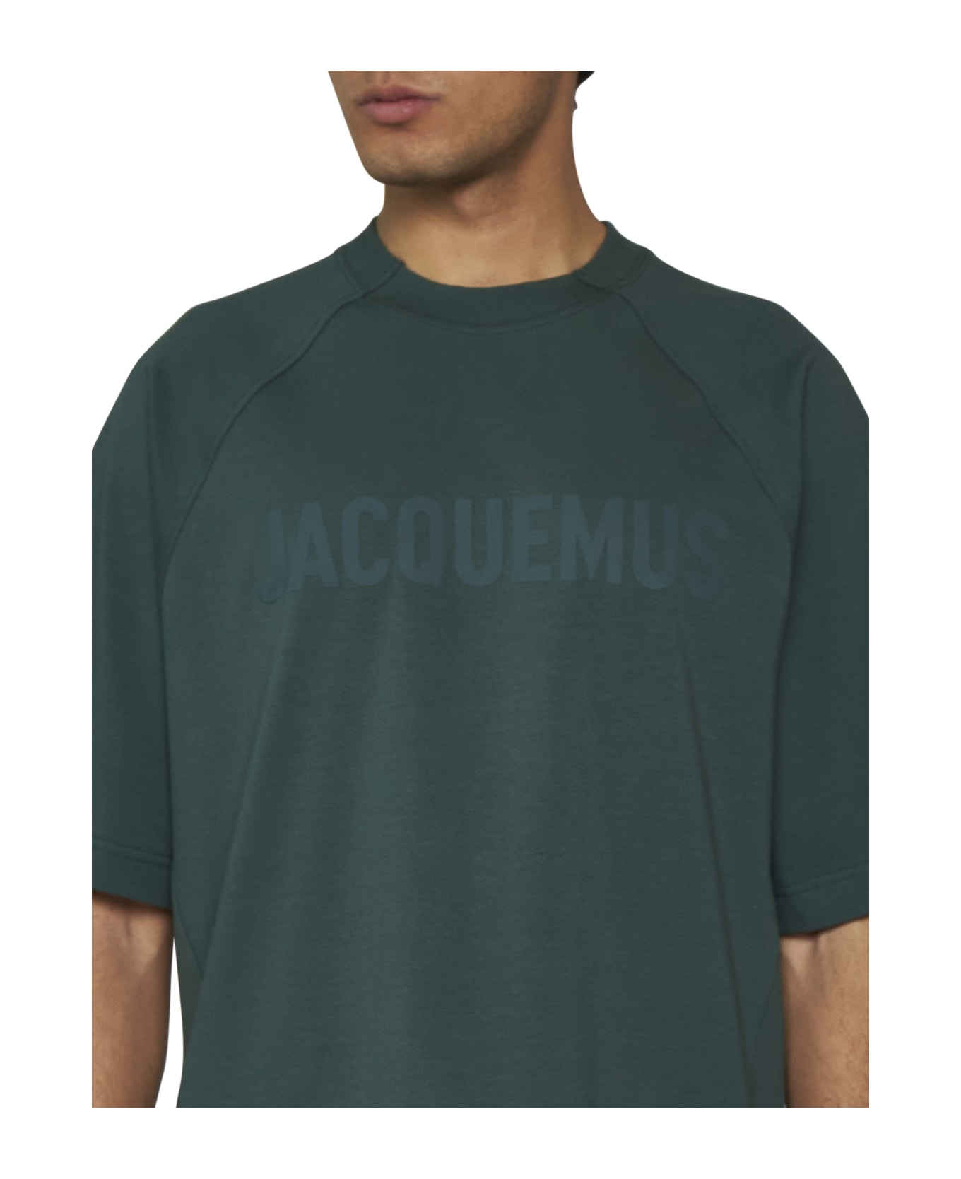 Jacquemus Typo Cotton T-shirt - Dark green