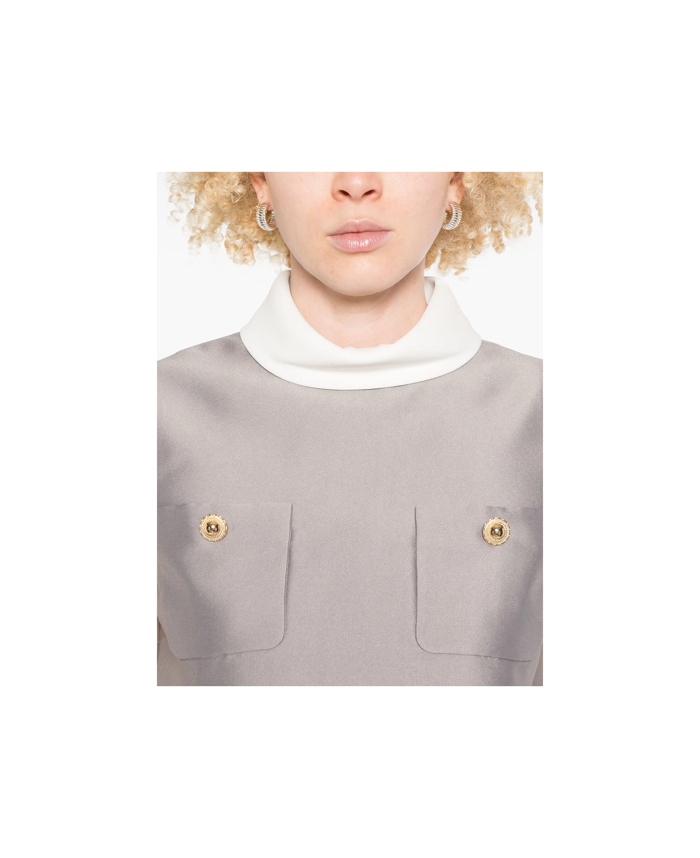 self-portrait Top - GREY