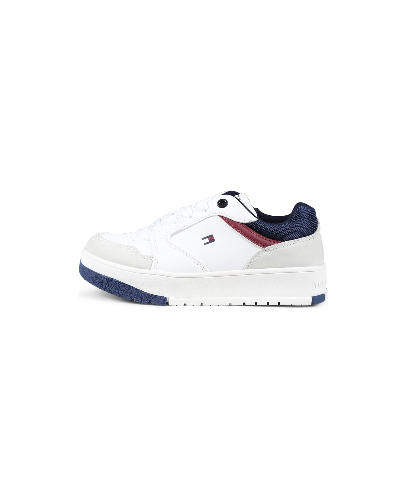 Tommy Hilfiger Ivory Sneakers For Kids With Logo - Ivory