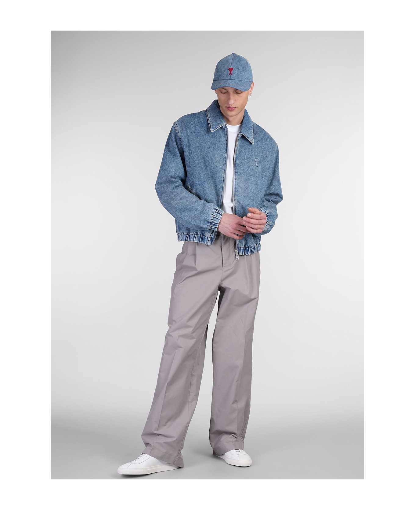 Ami Alexandre Mattiussi Pants In Grey Cotton - grey