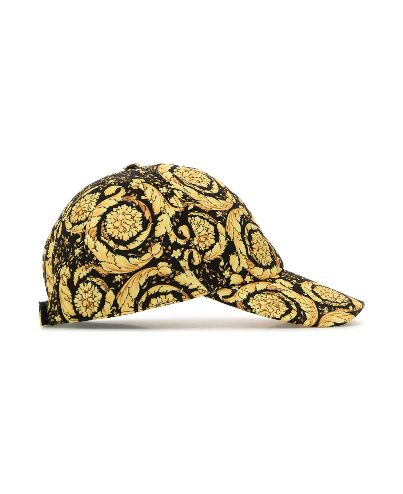 Versace Printed Polyester Baseball Cap - BLACKGOLD